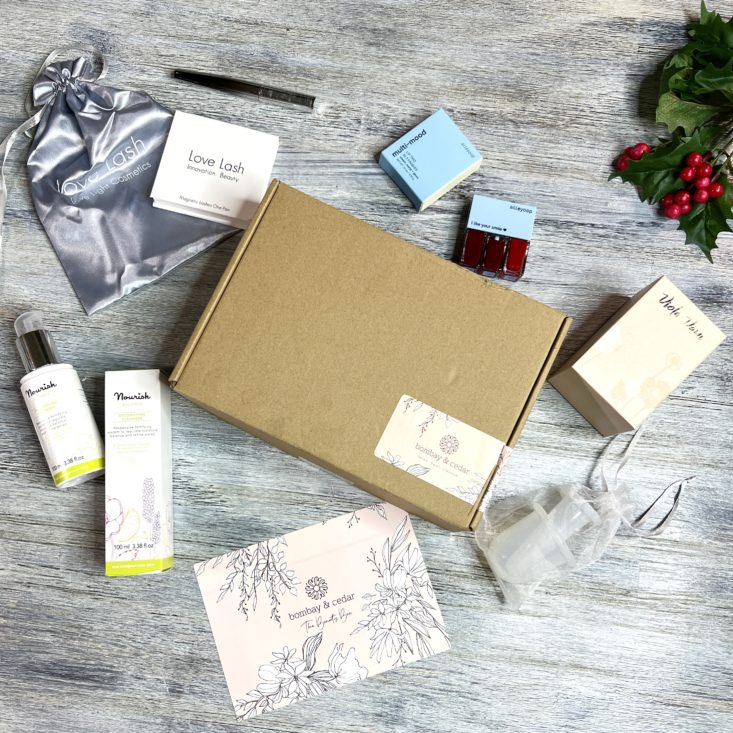 Full Contents for Bombay and Cedar The Beauty Box December 2021