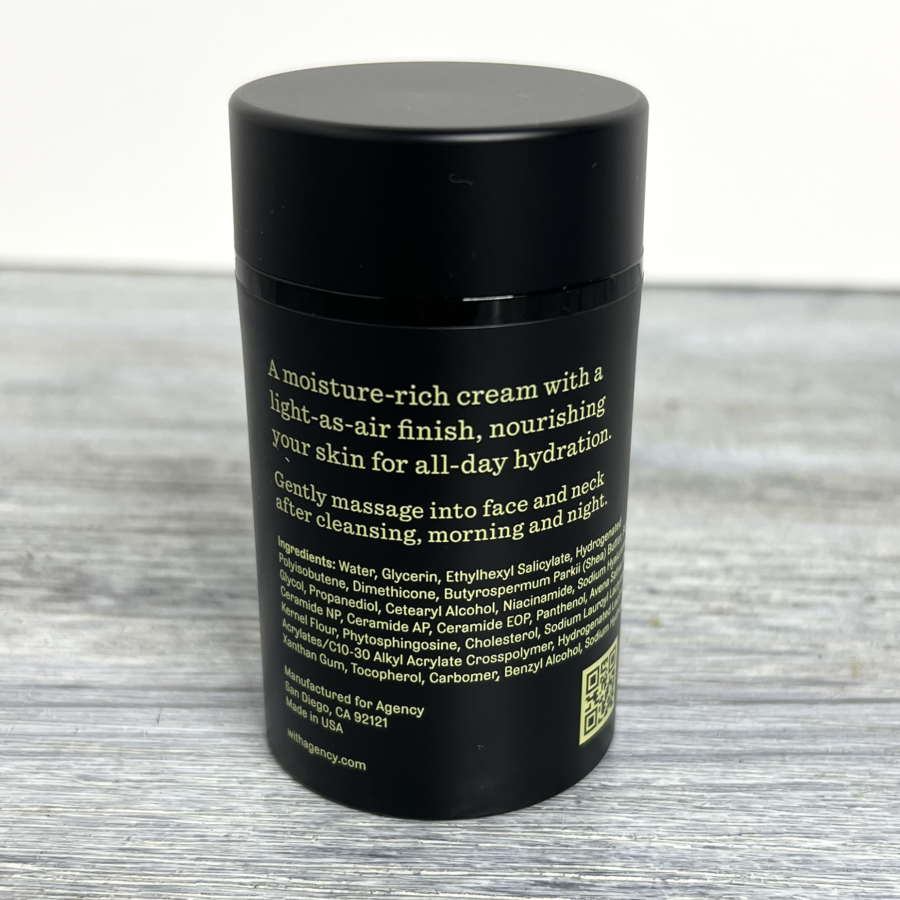 Back of Agency Weightless Whipped Moisturizer for Cocotique December 2021