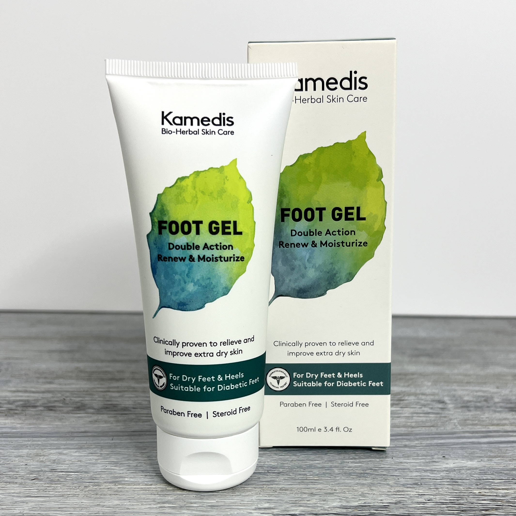 Front of Kamedis Foot Gel for Cocotique December 2021