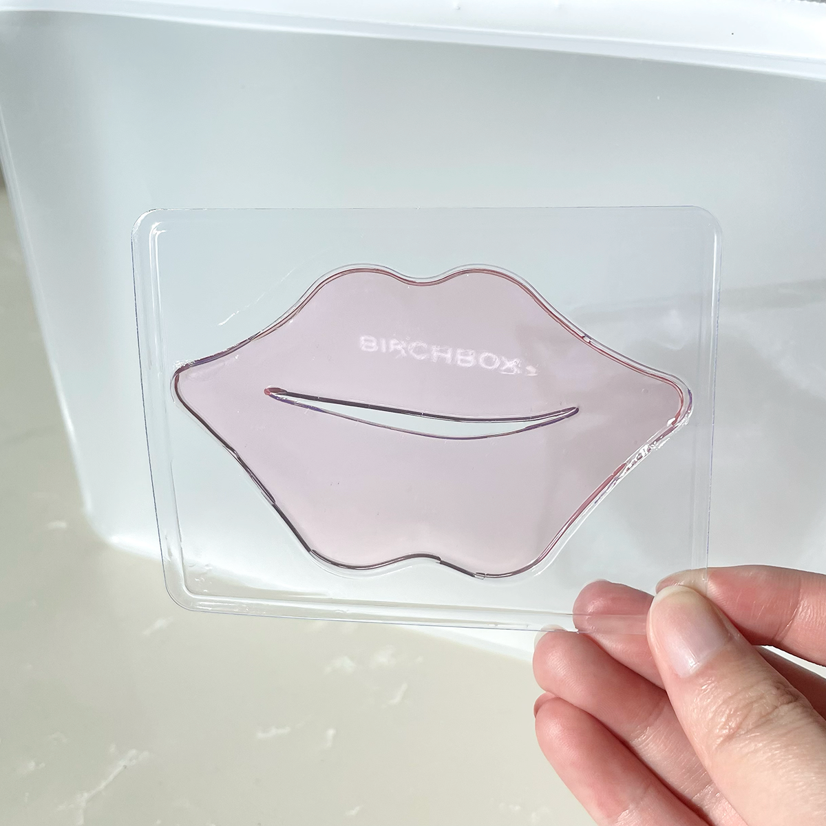 detail shot of the KNC Beauty single-use lip mask