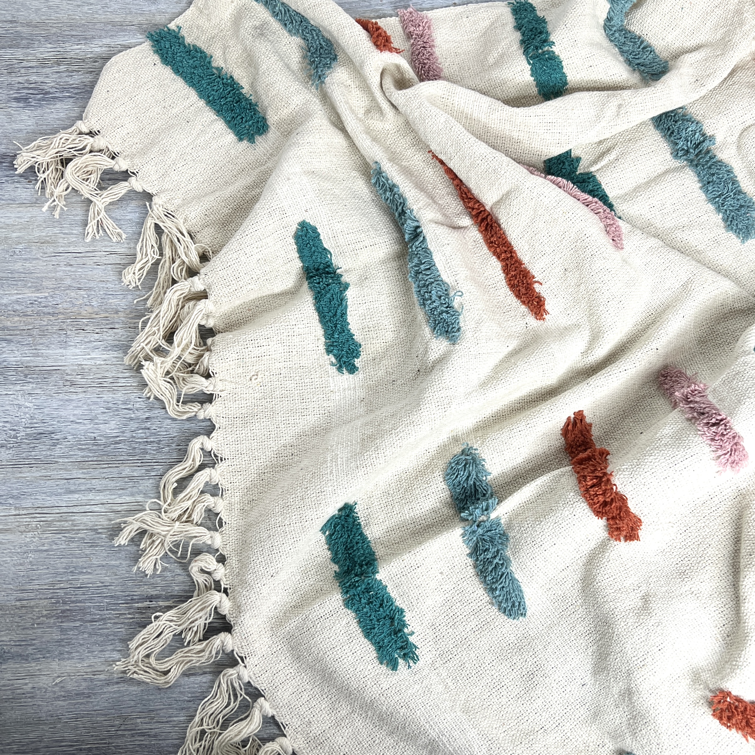 World Buyers Woven Cotton Throw for Bombay and Cedar Lifestyle Box Fall 2021