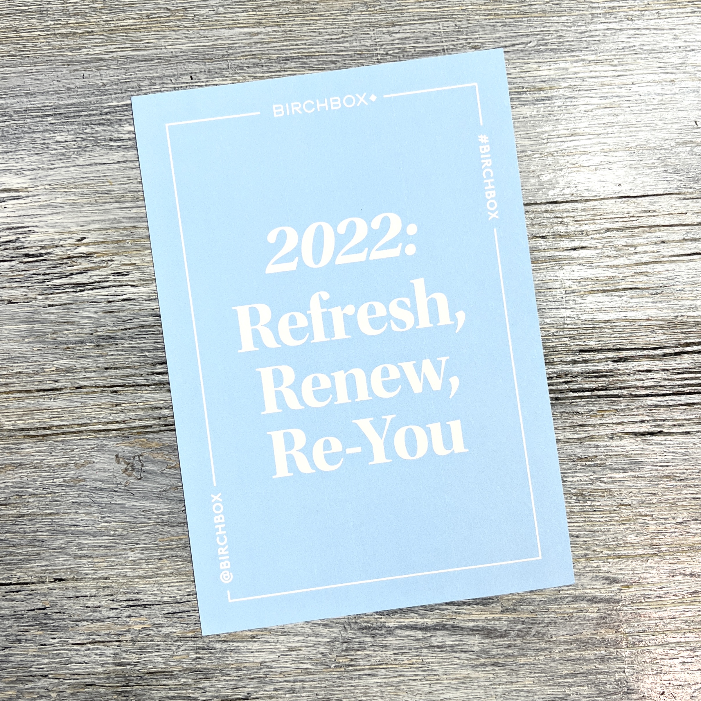 Front of Card for Birchbox January 2022