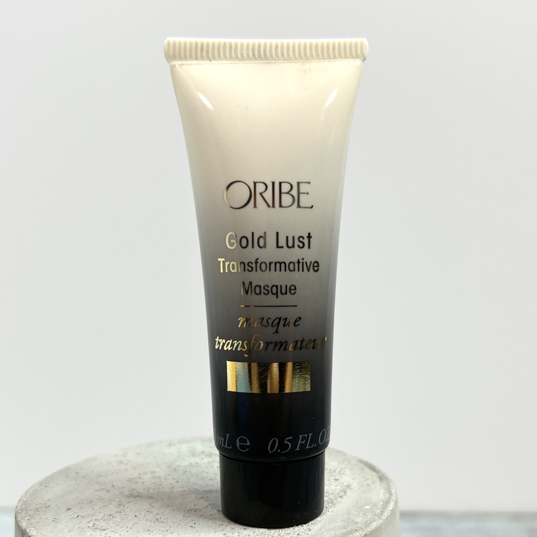 Front of Oribe Gold Lust Transformative Masque for Birchbox January 2022