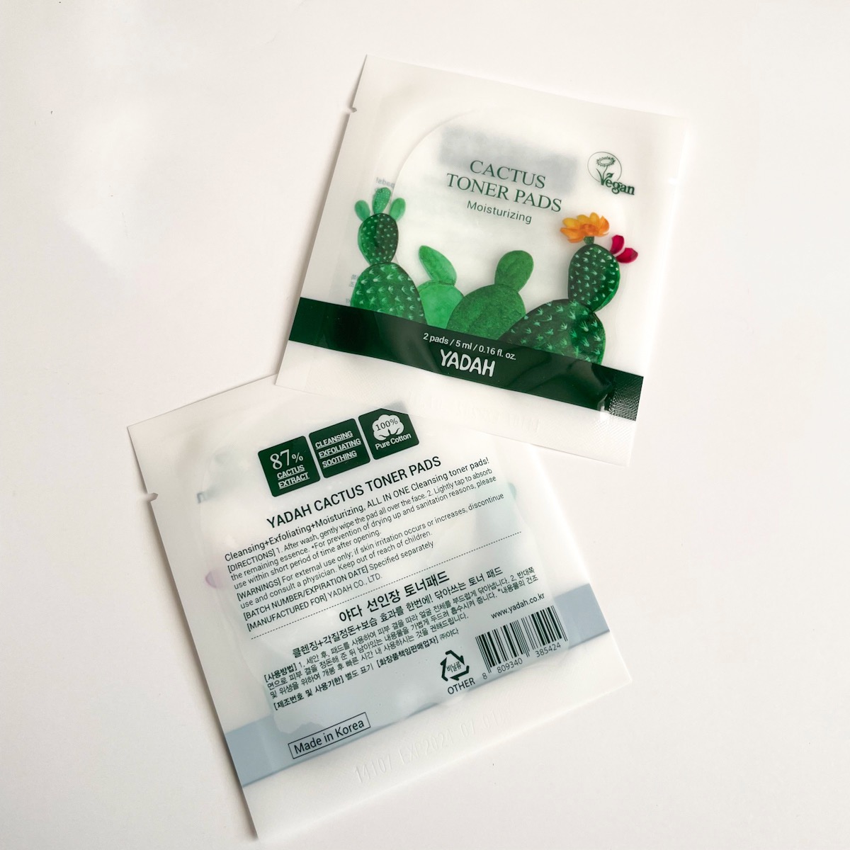 close up of cactus packaging