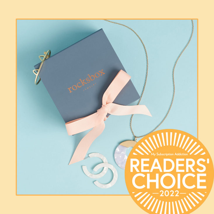 Rocksbox example box, winner of the best jewelry subscription category.