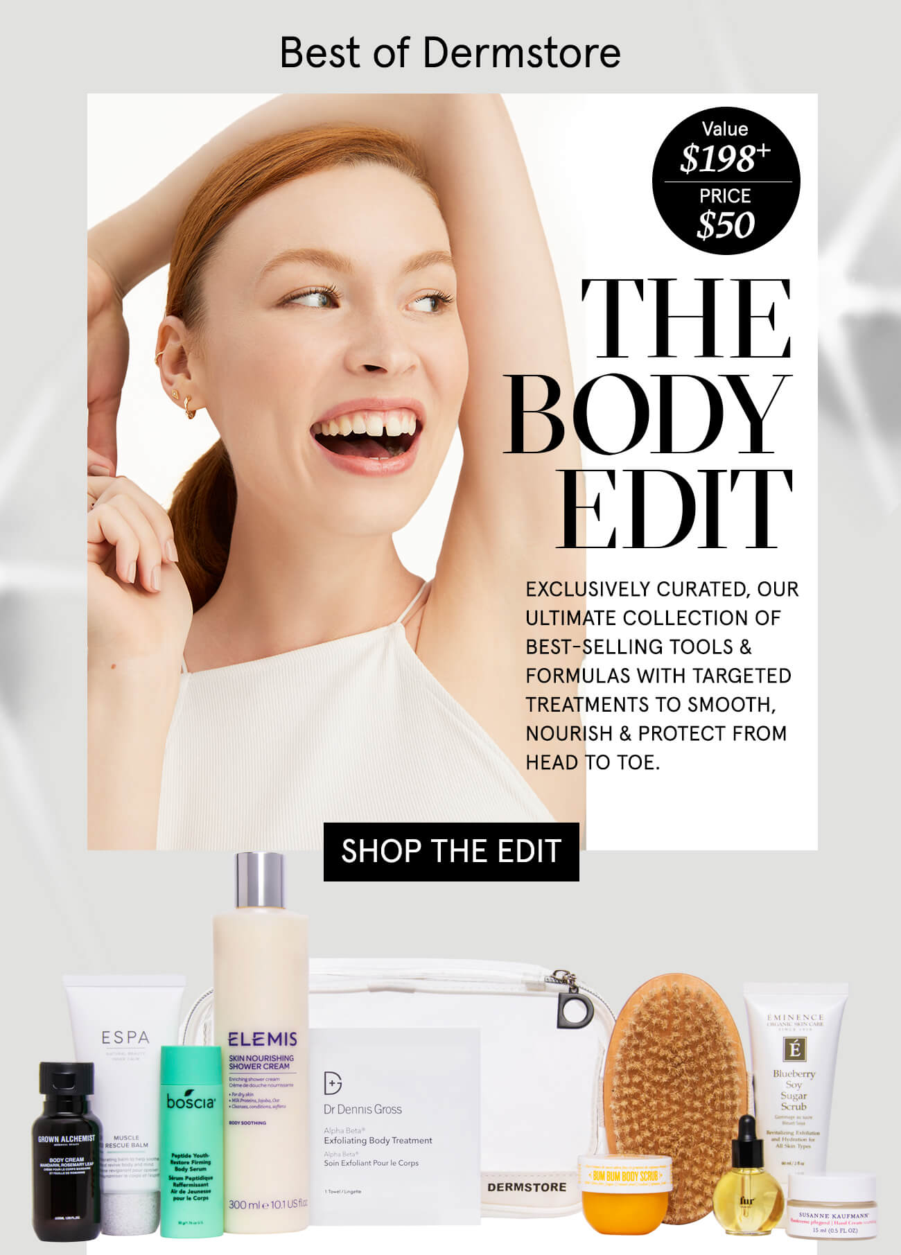 Dermstore Sale: Get The Best of Dermstore Body Edit – A $198 Value For Only $50!