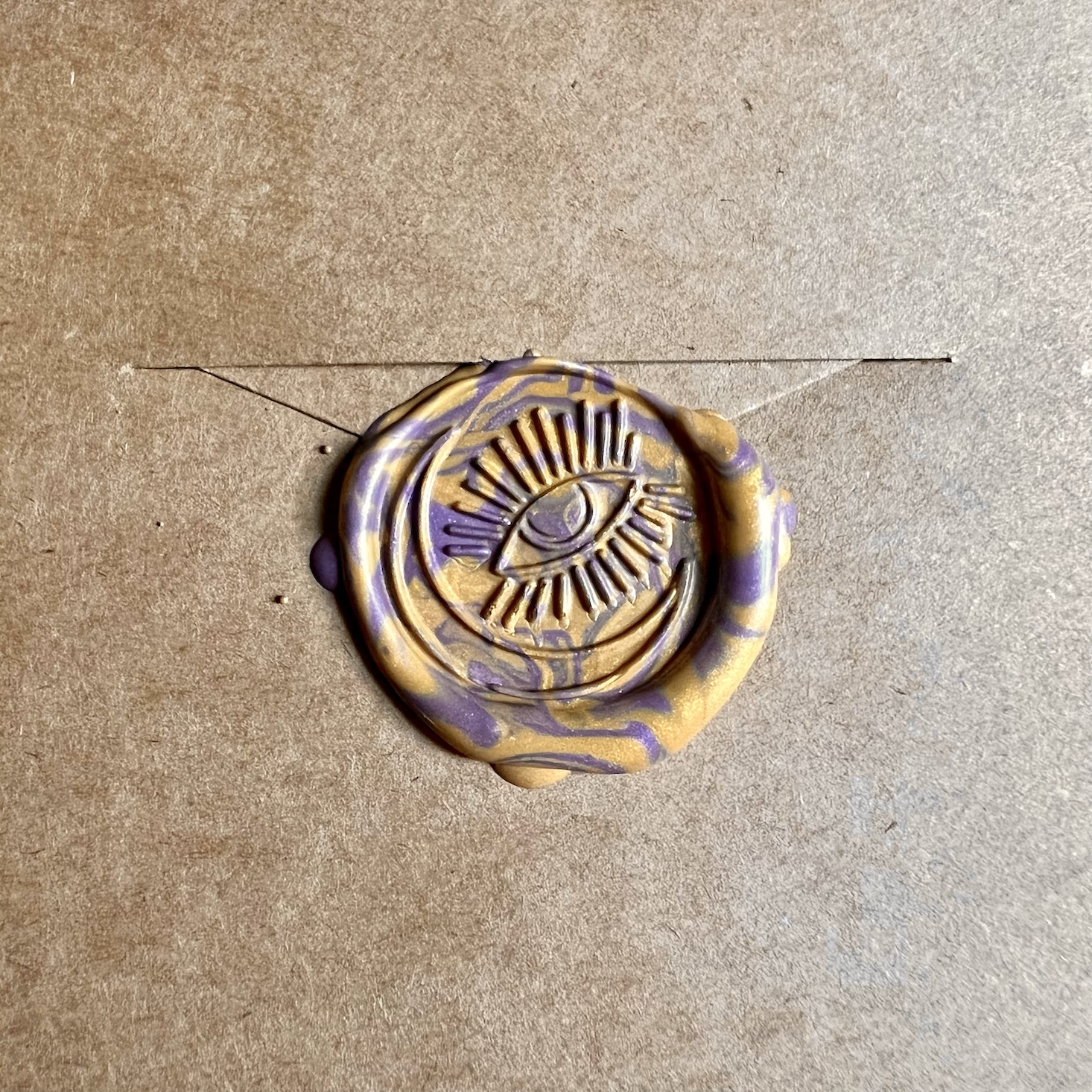 wax seal on envelope