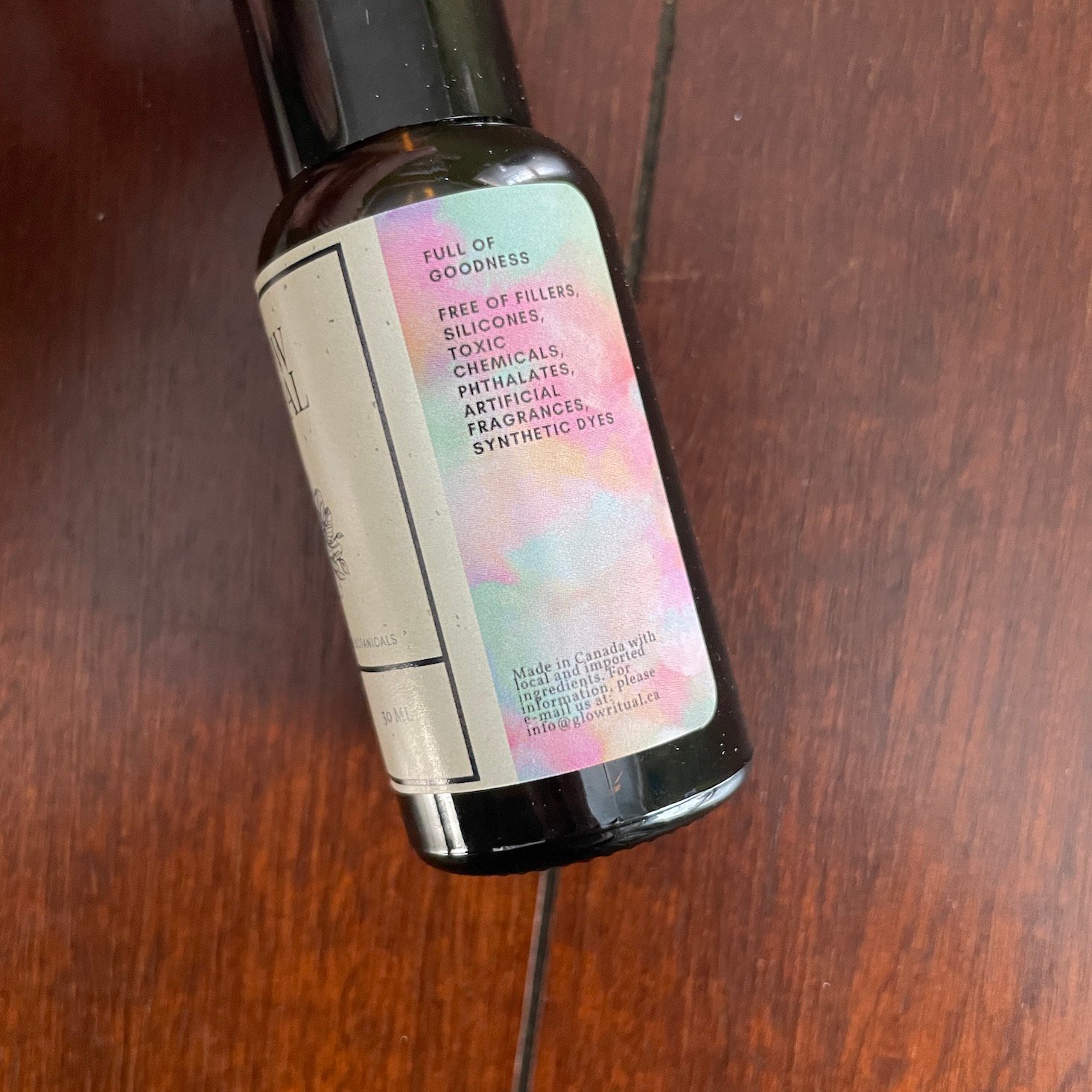 closer look at label of serum from Sam and Lance Empower Her Box Winter 2022