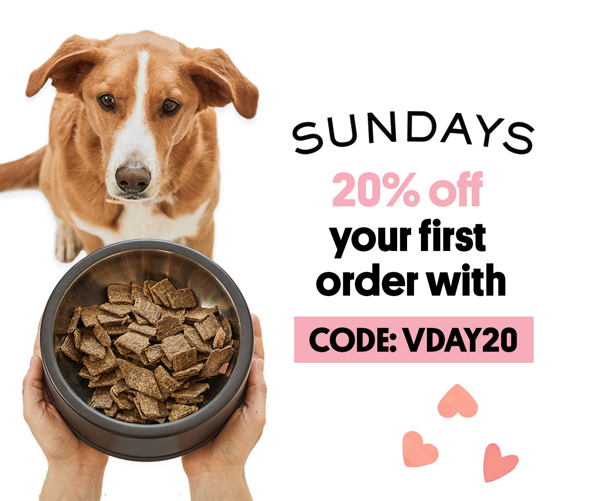 Sundays For Dogs Valentine’s Day Exclusive Sale – Take 20% Off Your First Purchase!