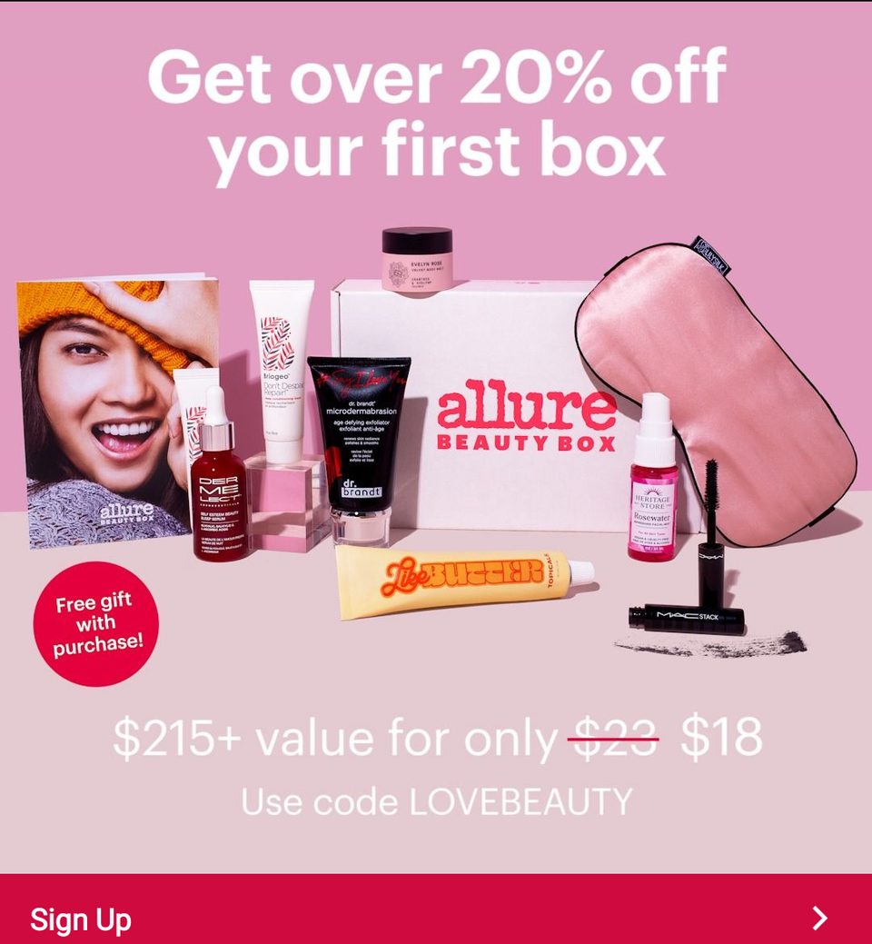 Allure Beauty Box Coupon: Get Over 20% Off Your First Box!