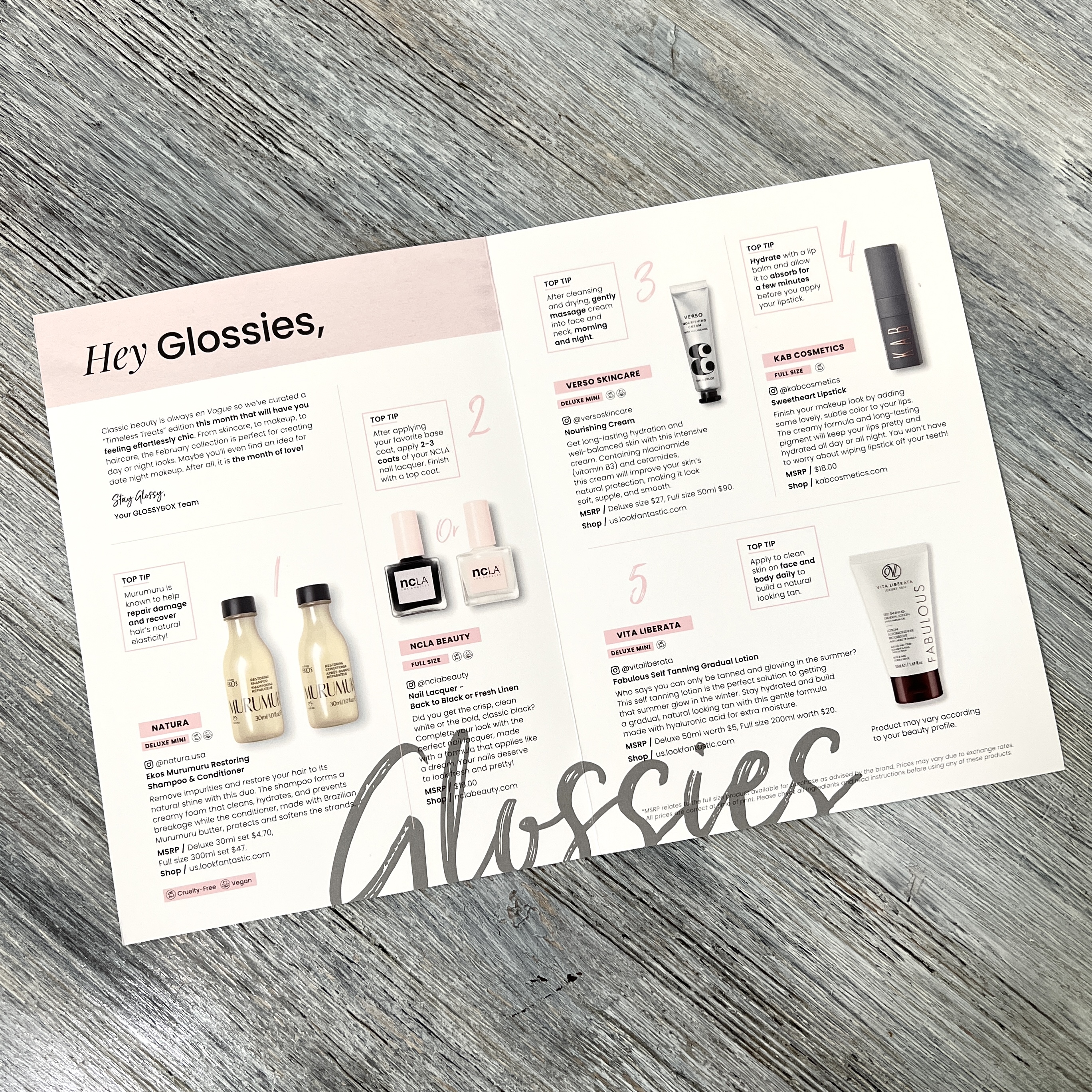 Open Shot of Book for GlossyBox February 2022