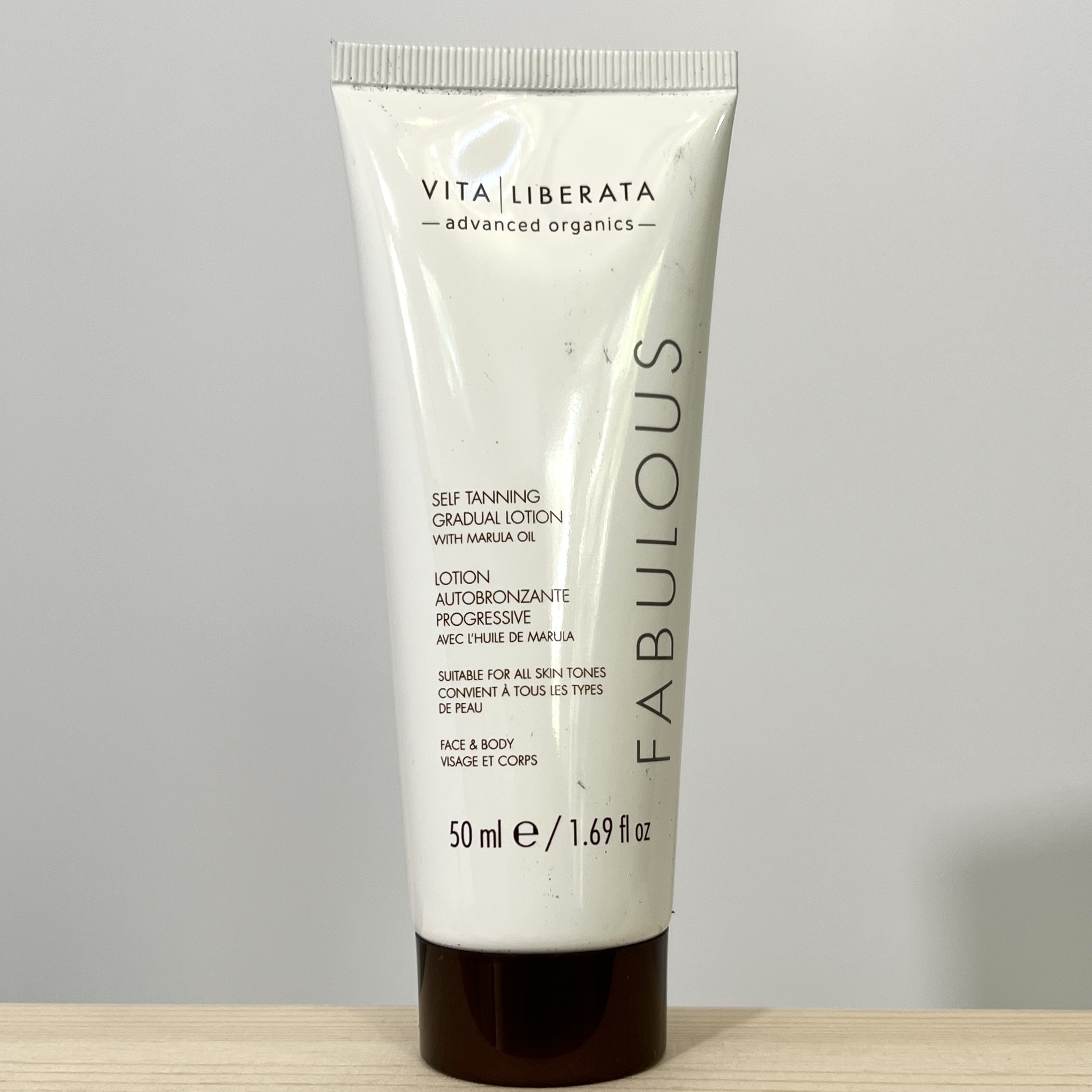 Front of Vita Liberata Fabulous Self Tanning Gradual Lotion for GlossyBox February 2022