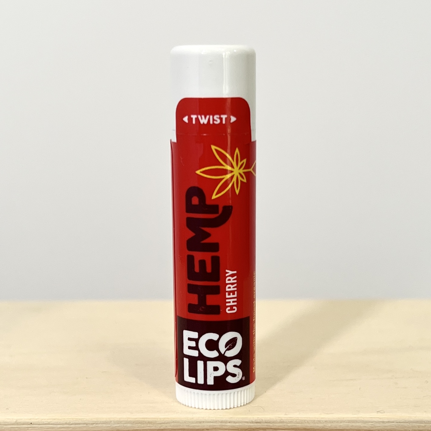 Front of Eco Lips Hemp Cherry Lip Balm for IPSY Glam Bag February 2022