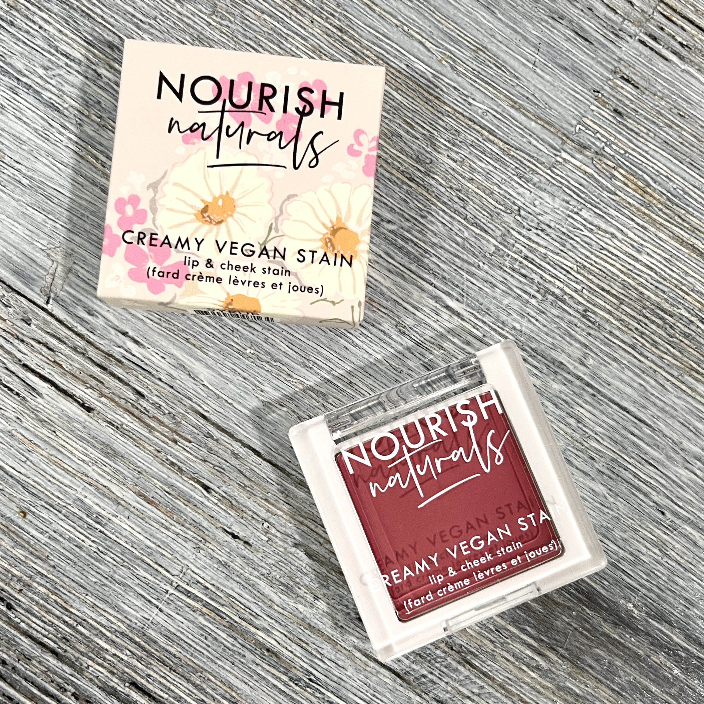 Front of Nourish Naturals Lip and Cheek Stain in Syrup for Nourish Beauty Box March 2022