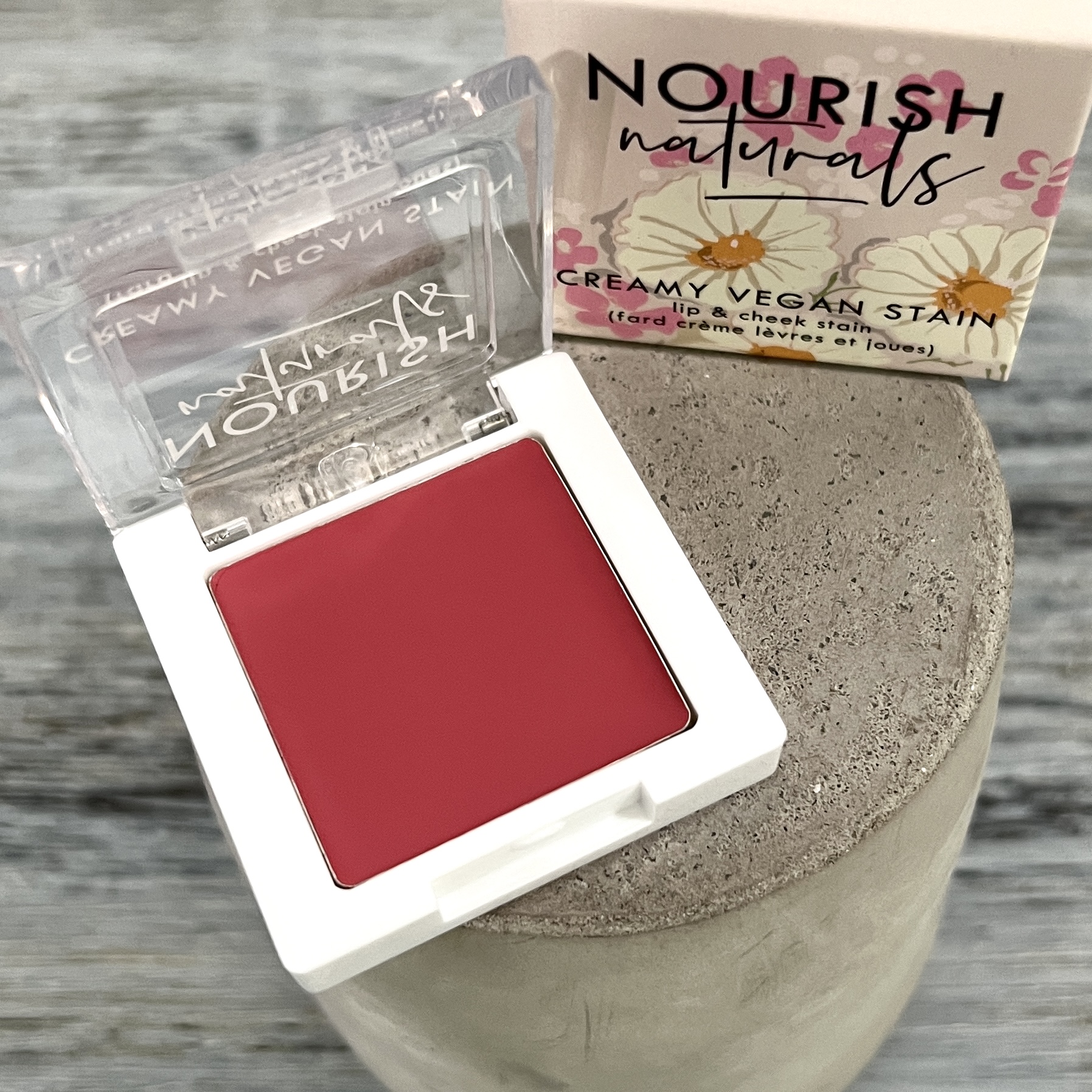 Open Shot of Nourish Naturals Lip and Cheek Stain in Syrup for Nourish Beauty Box March 2022