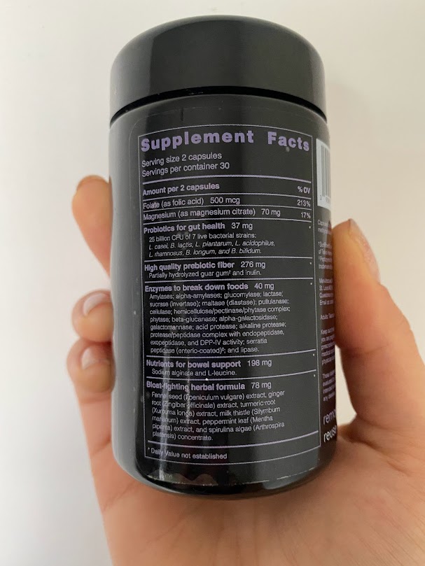 unbloat supplement facts