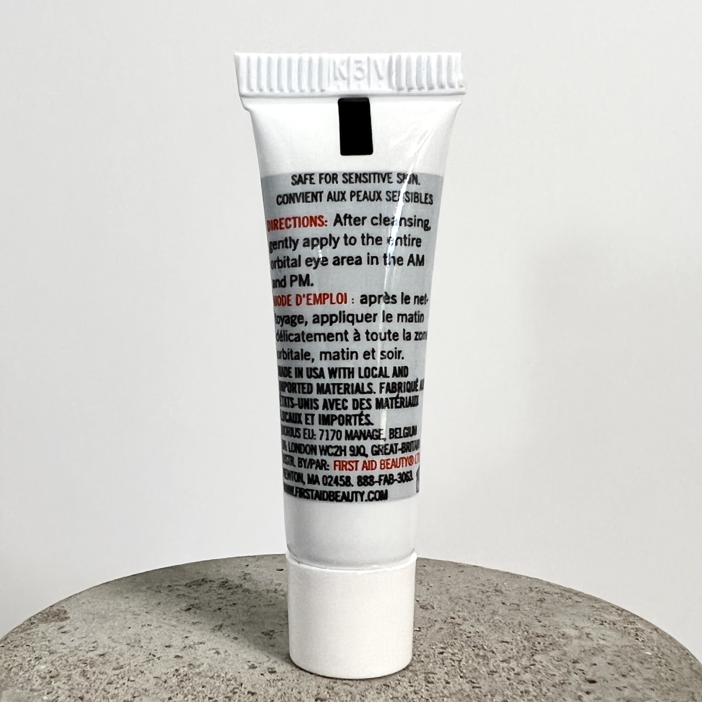 Back of First Aid Beauty Eye Cream for Ipsy Glam Bag March 2022