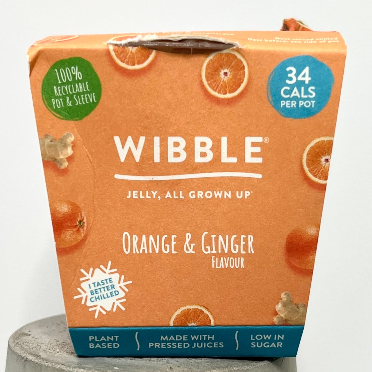 Front of Wibble Jelly Pot for Bombay and Cedar Lifestyle Box February 2022