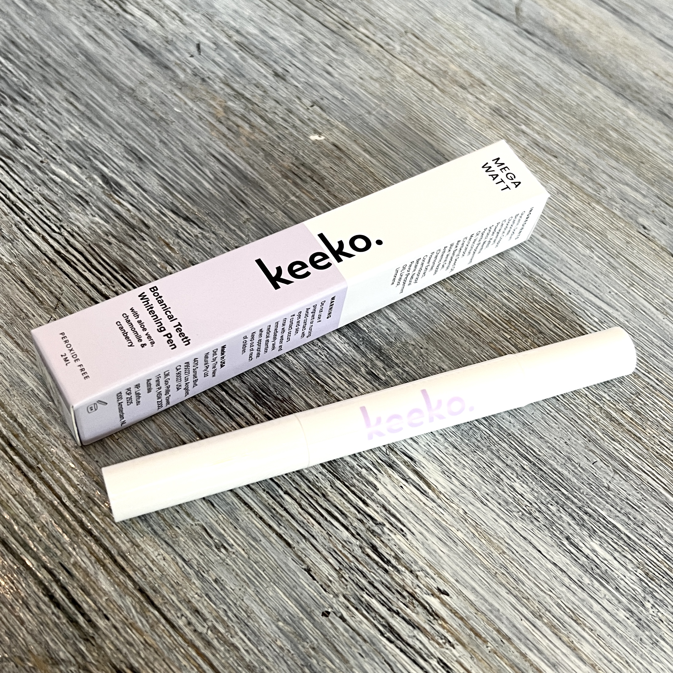 Front of Keeko Whitening Pen for The Beauty Box by Bombay and Cedar March 2022