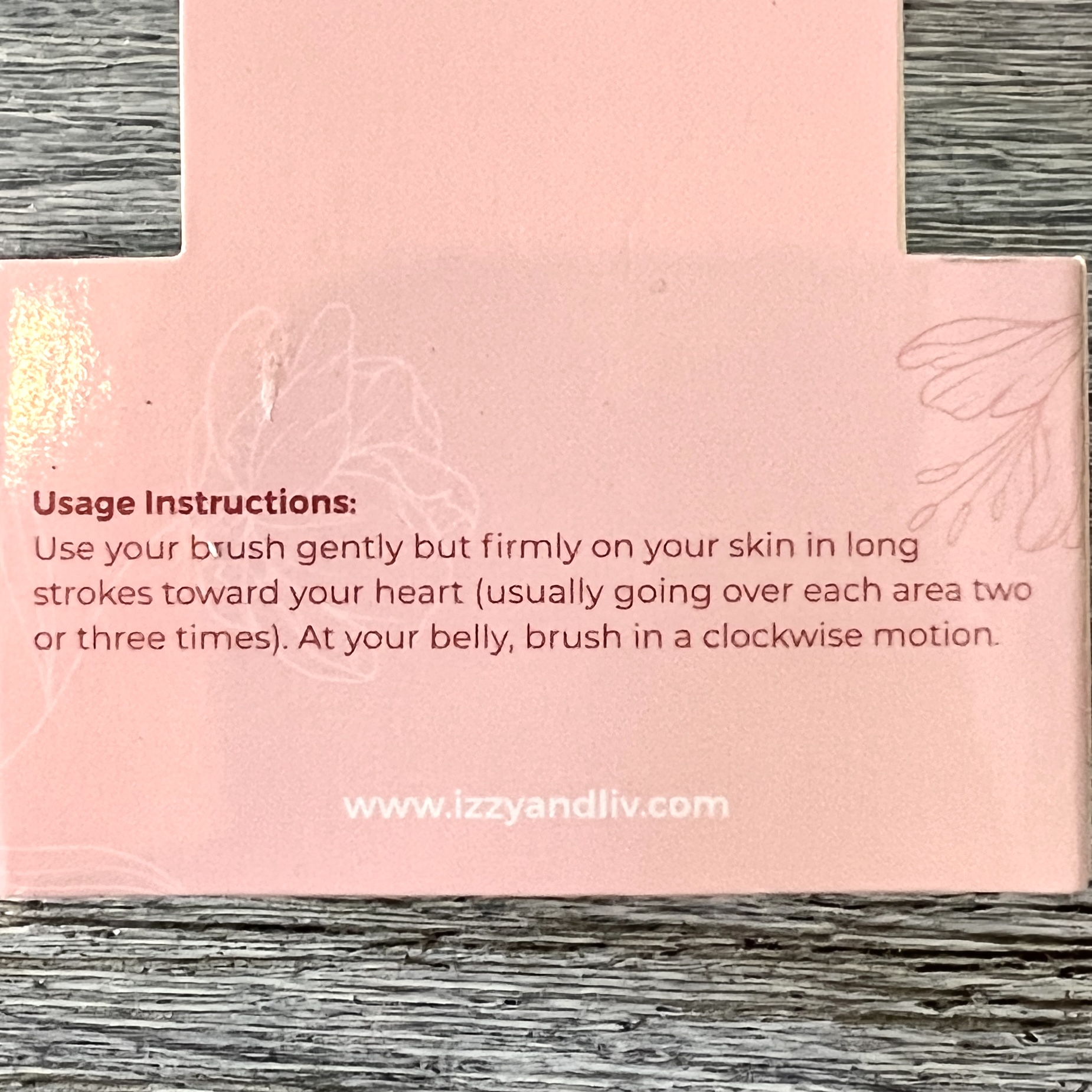 Instructions for Dry Body Brush for Brown Sugar Box March 2022