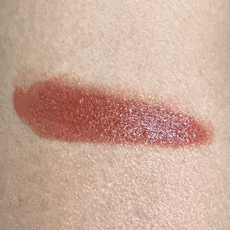 Swatch of Nourish Naturals Lip and Cheek Stain in Baked Earth for Nourish Beauty Box May 2022