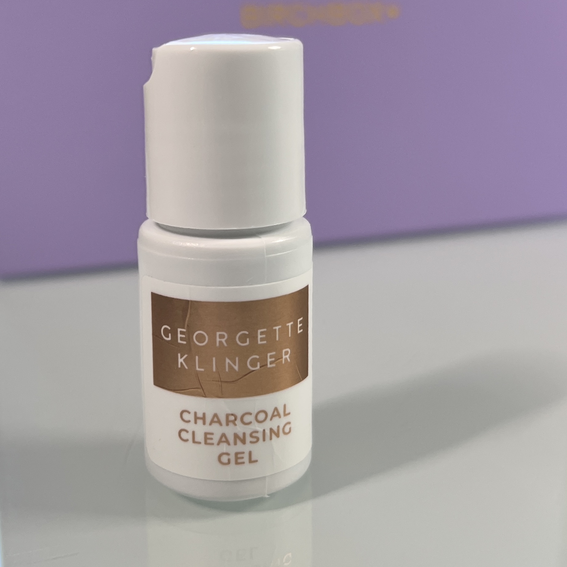 Front of Georgette Klinger Charcoal Cleansing Gel for Birchbox May 2022