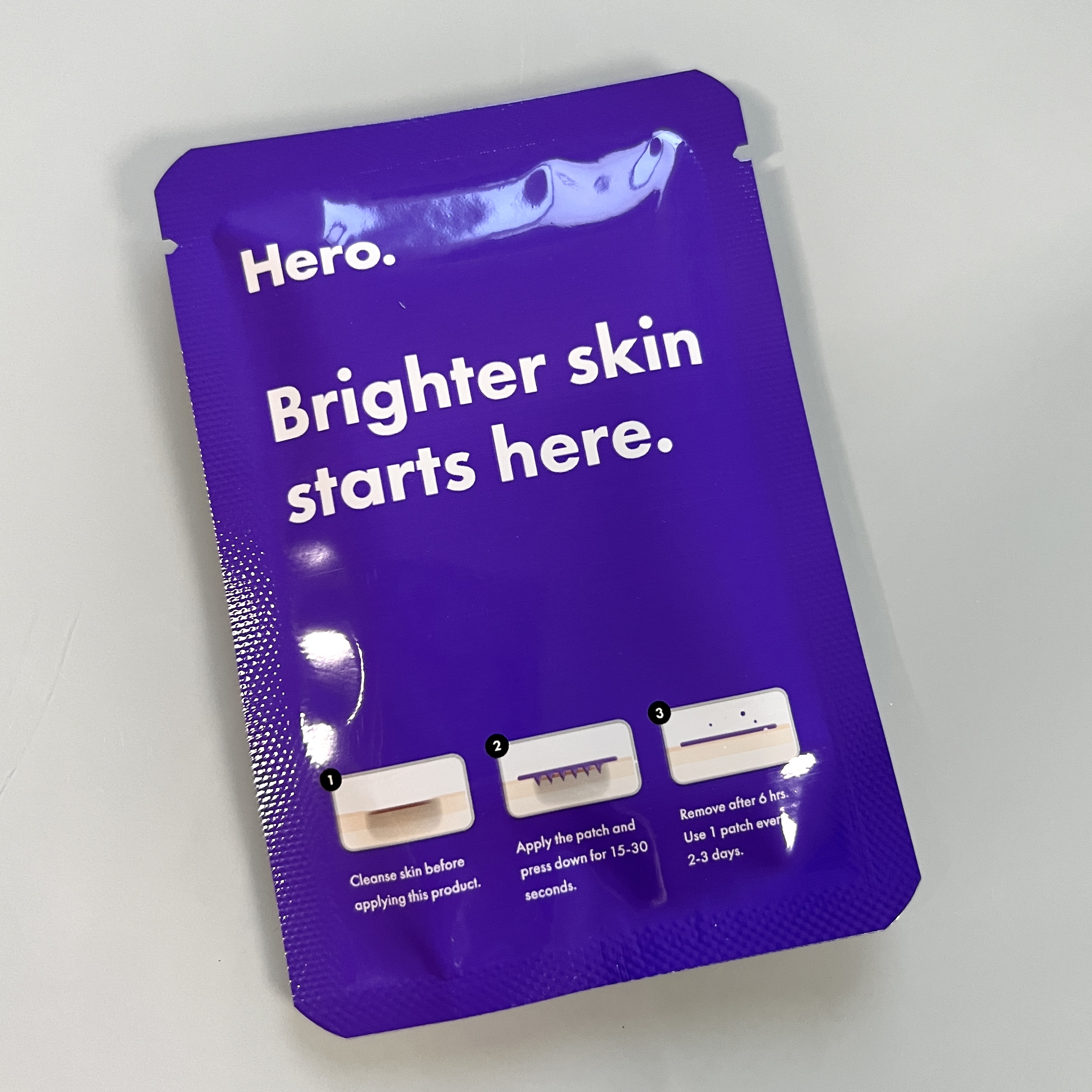 Front of Hero Cosmetics Micropoint Patches for Birchbox May 2022