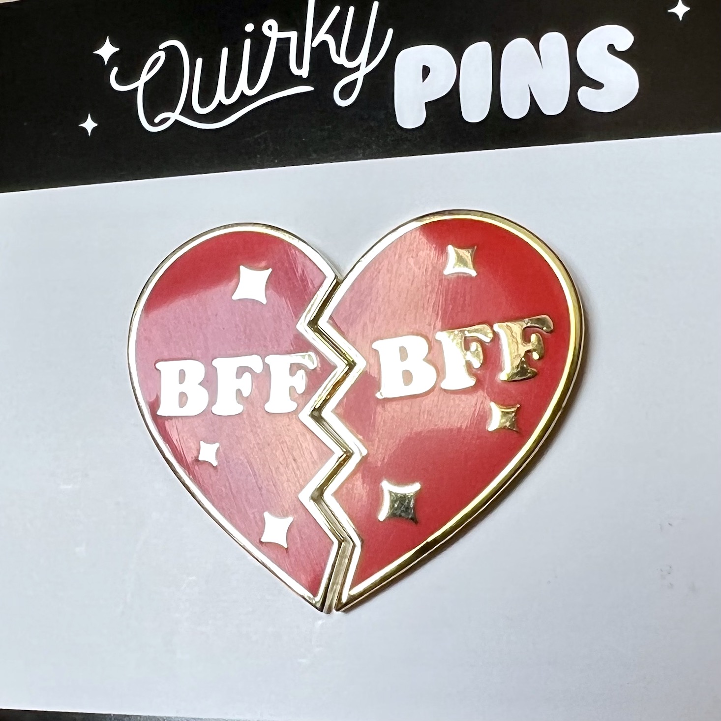 bff heart pin