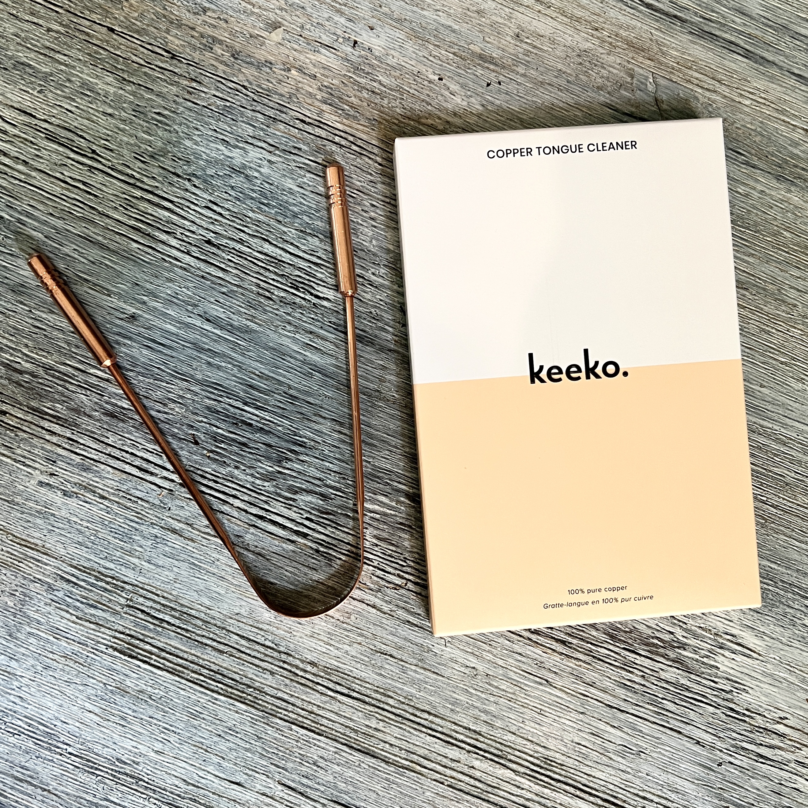 Front of Keeko Tongue Cleaner for Bombay and Cedar Lifestyle April 2022