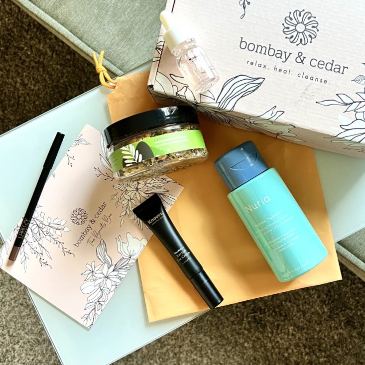 Full Contents for The Beauty Box by Bombay and Cedar April 2022