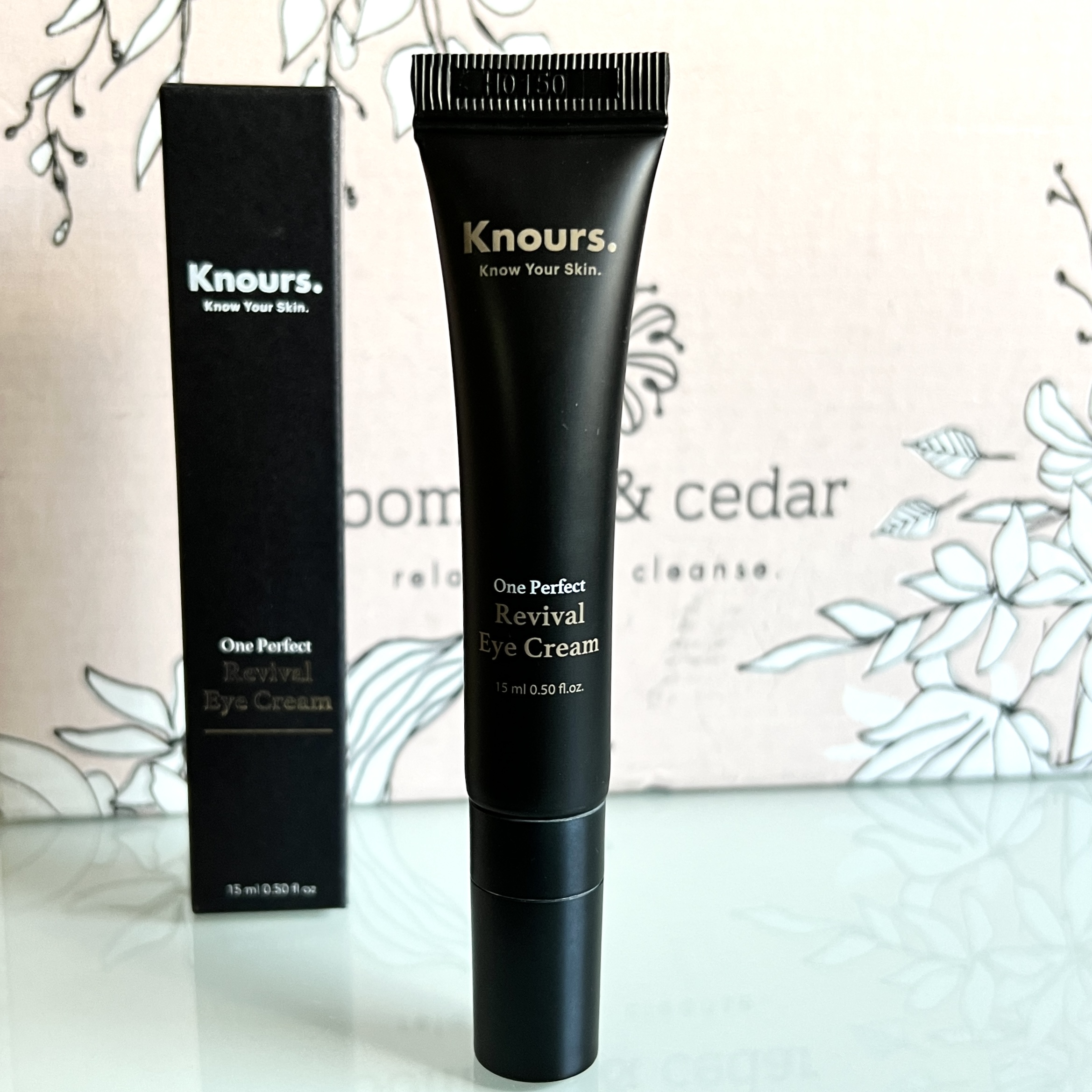 Front of Knours Eye Cream for The Beauty Box by Bombay and Cedar April 2022