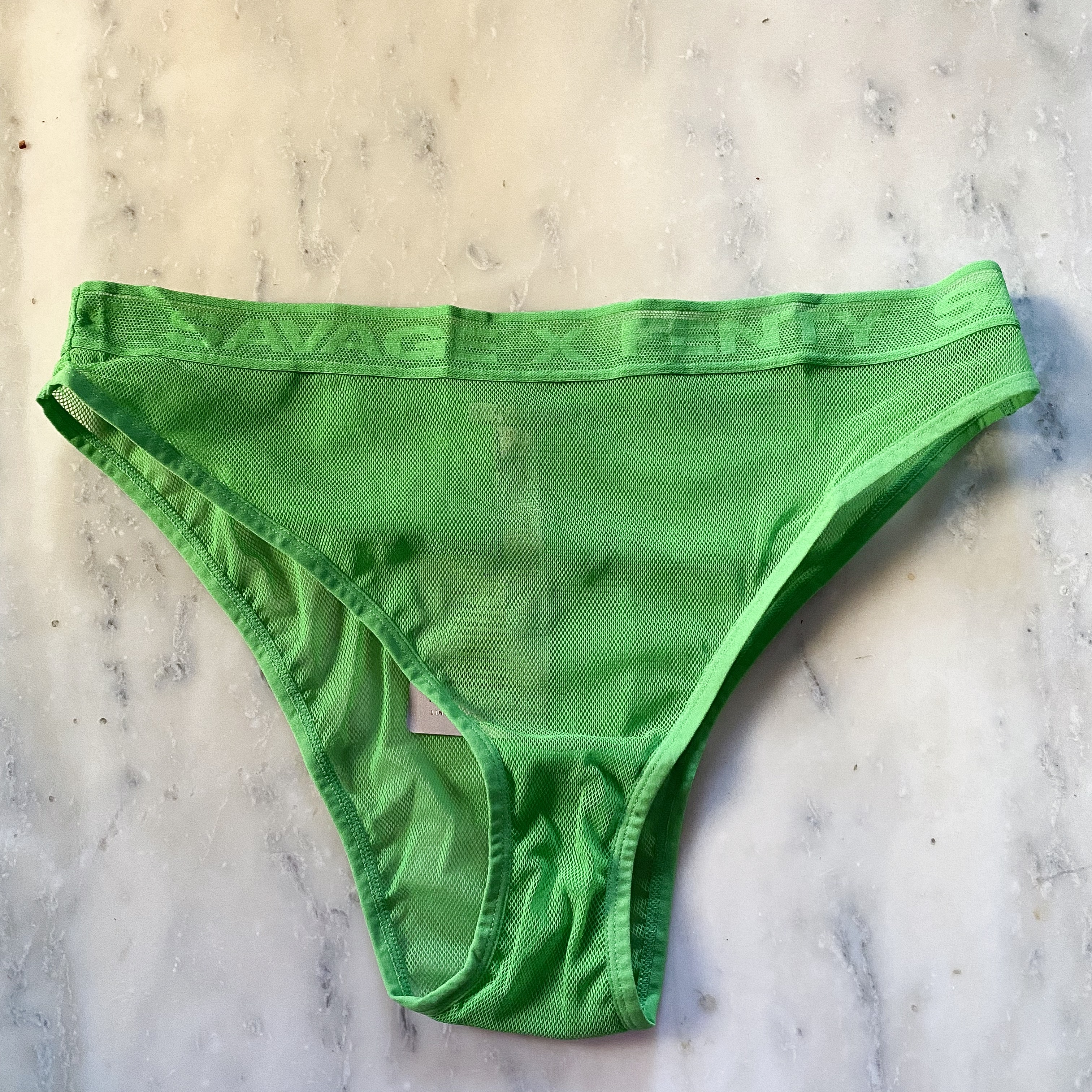 Nothin' But Net High-Leg Bikini in Green