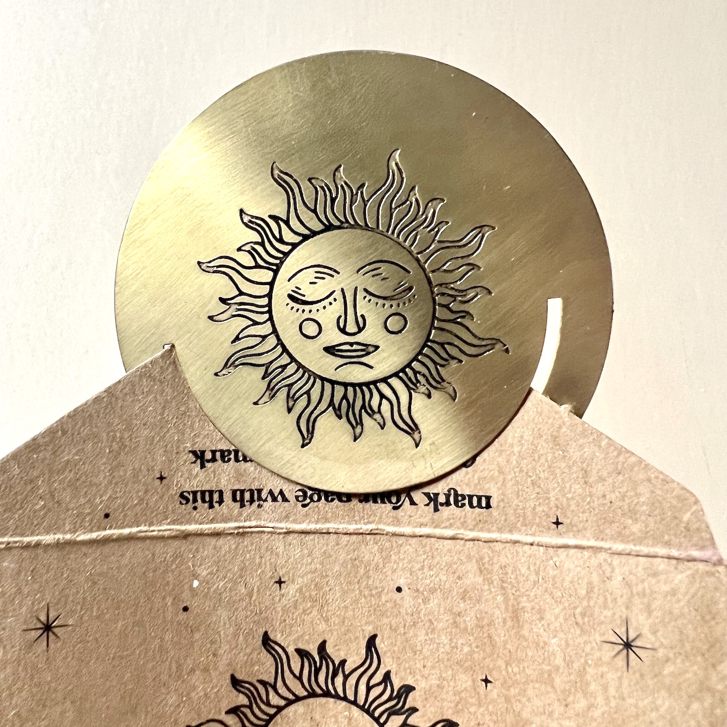 metal sun bookmark