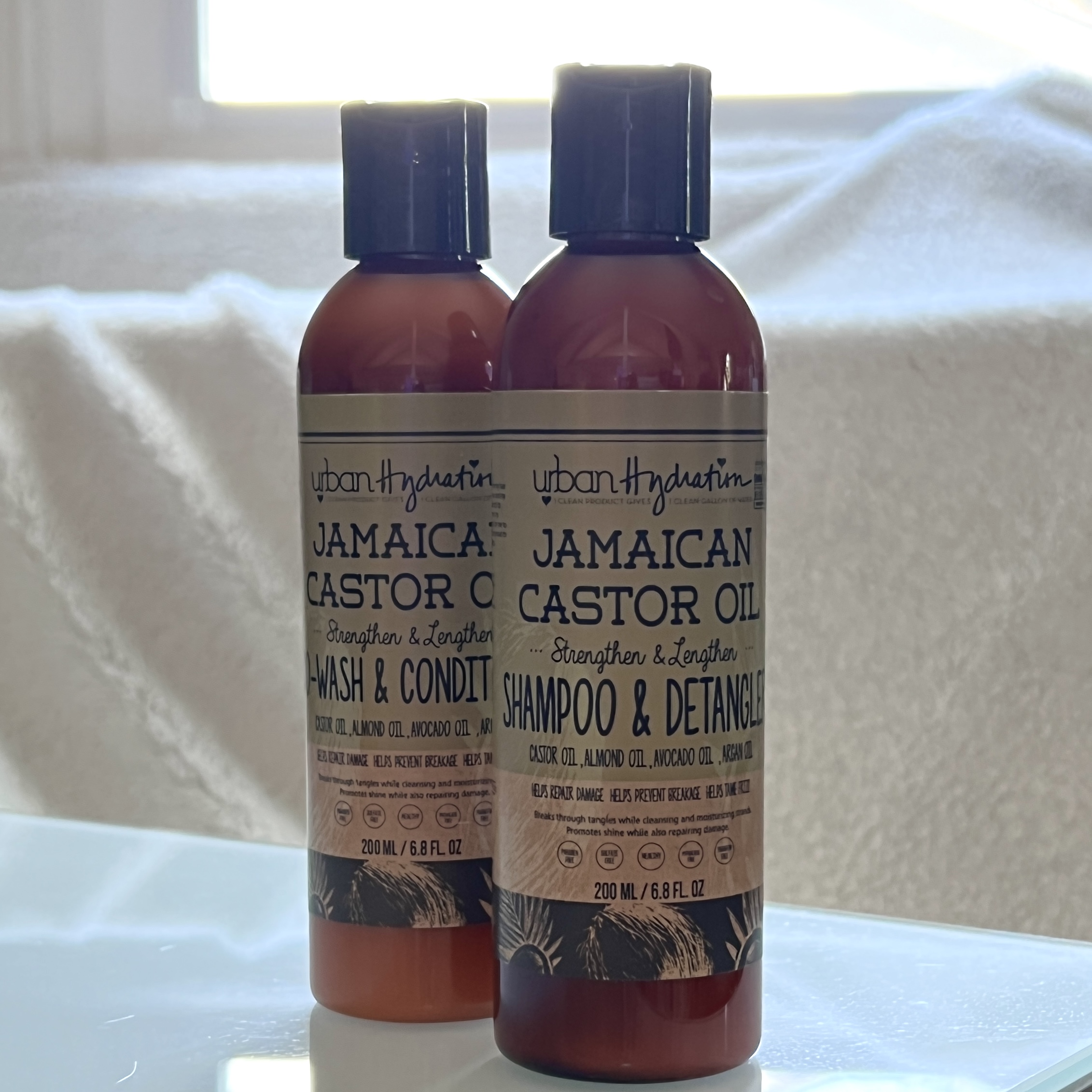 Front of Urban Hydration Jamaican Castor Oil Shampoo for Cocotique May 2022