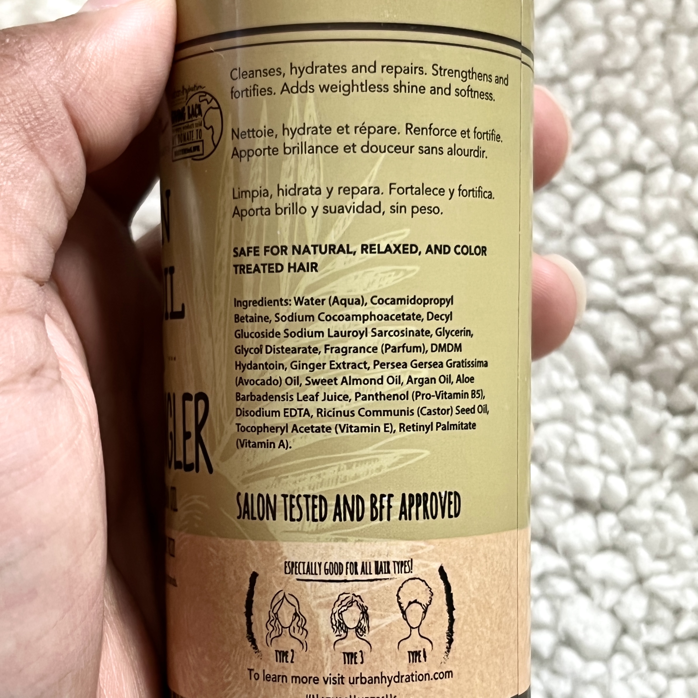 Side of Urban Hydration Jamaican Castor Oil Shampoo for Cocotique May 2022