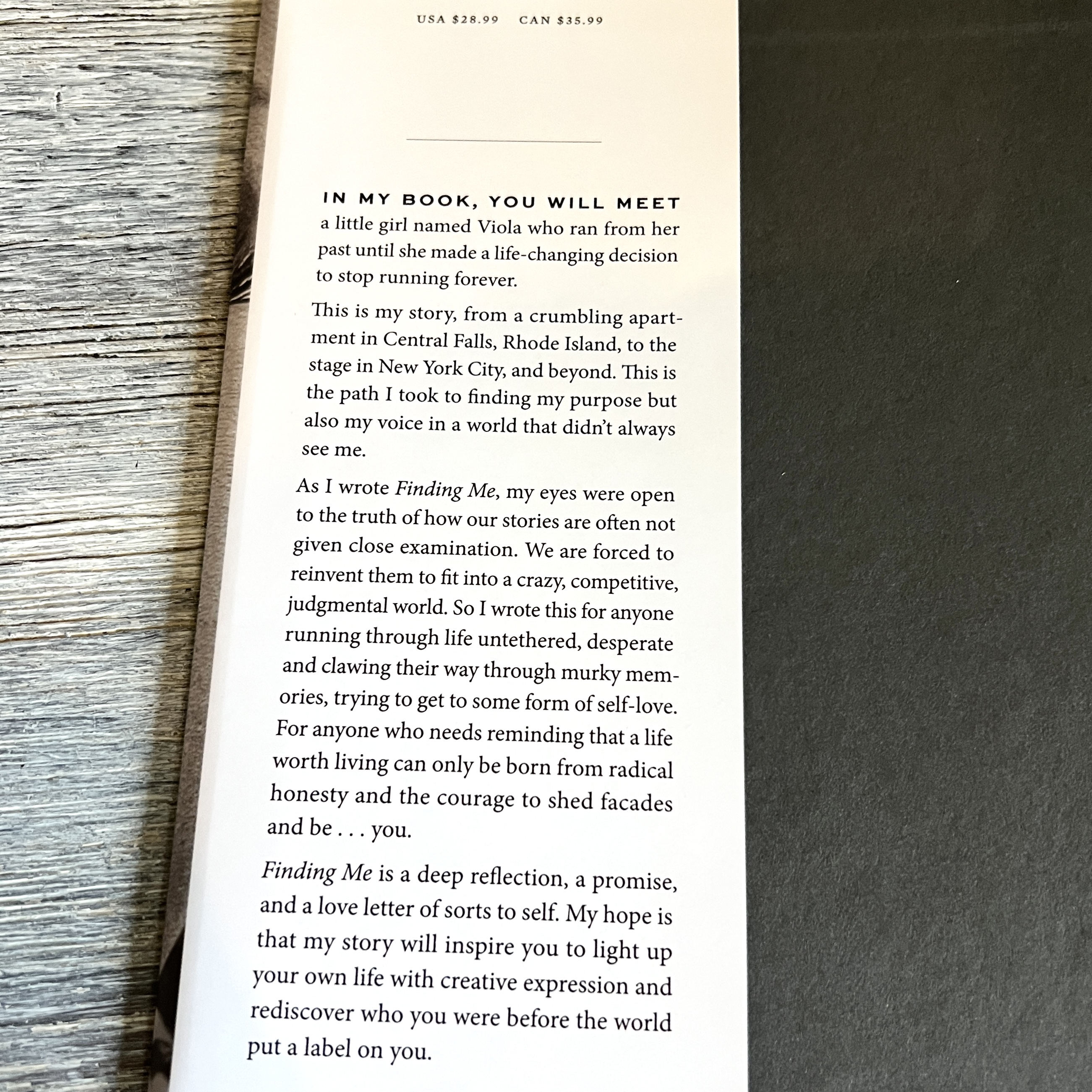 Inside of Viola Davis Book for Brown Sugar Box May 2022