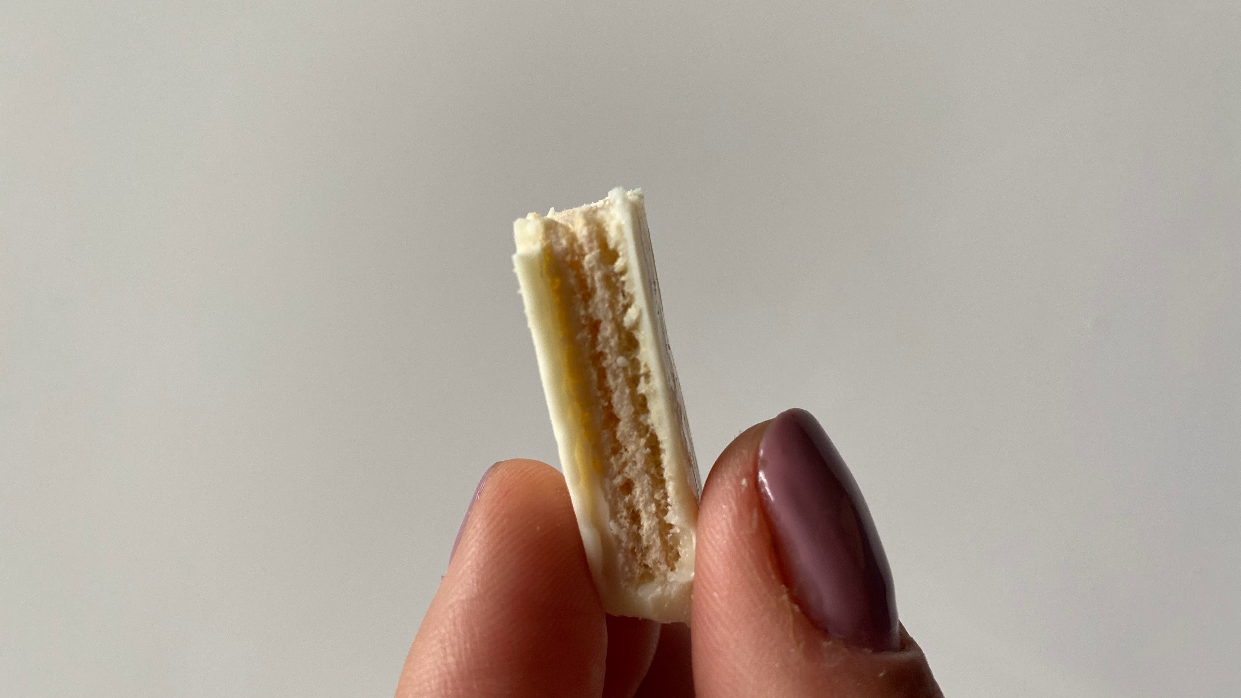 white chocolate kitkat closeup