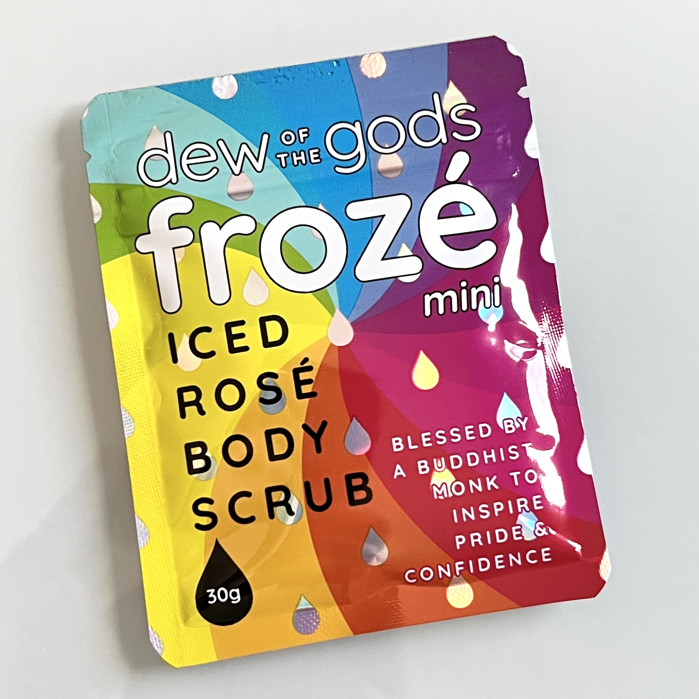 Front of Dew of the Gods Scrub for IPSY June 2022