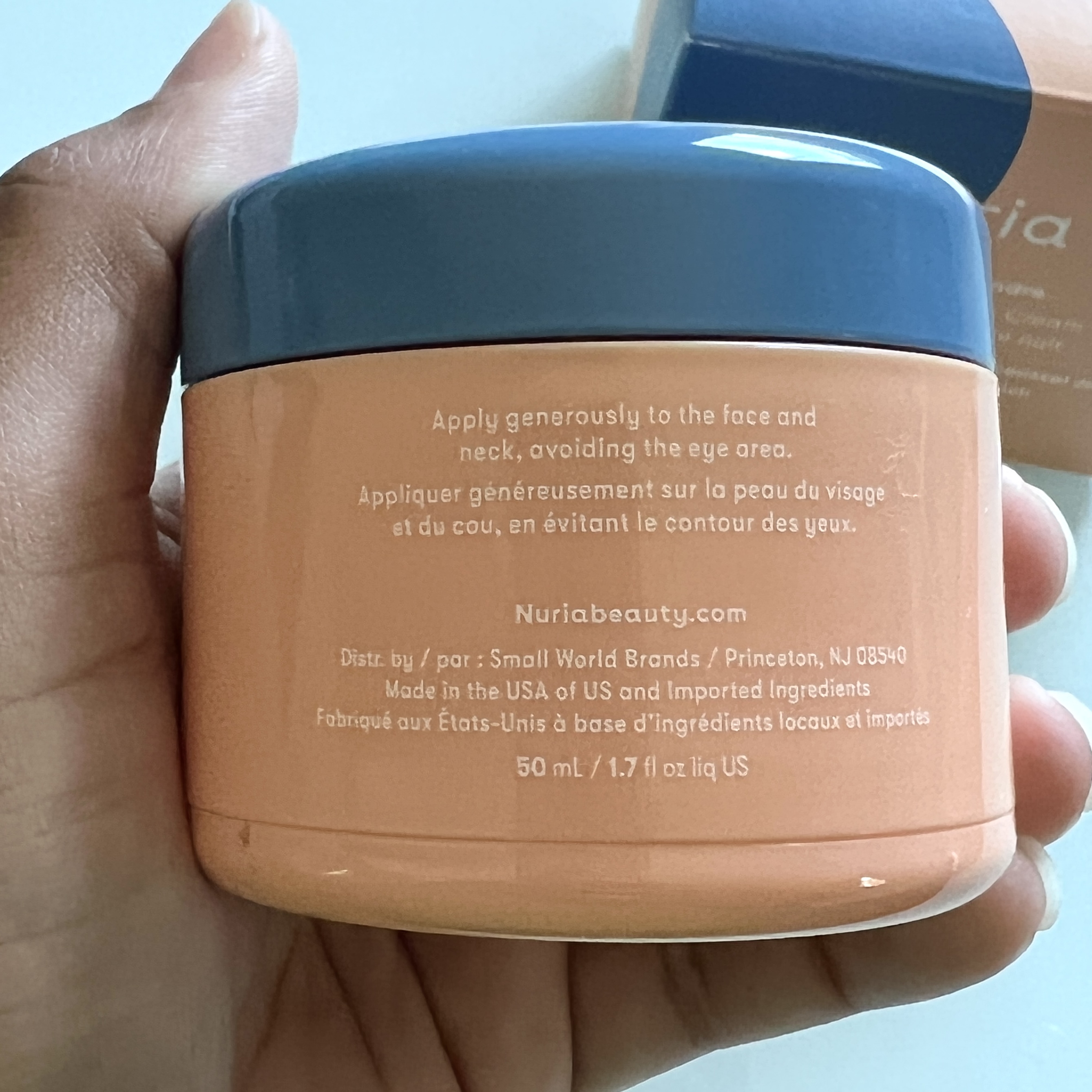 Back of Nuria Overnight Recovery Cream for The Beauty Box by Bombay and Cedar May 2022