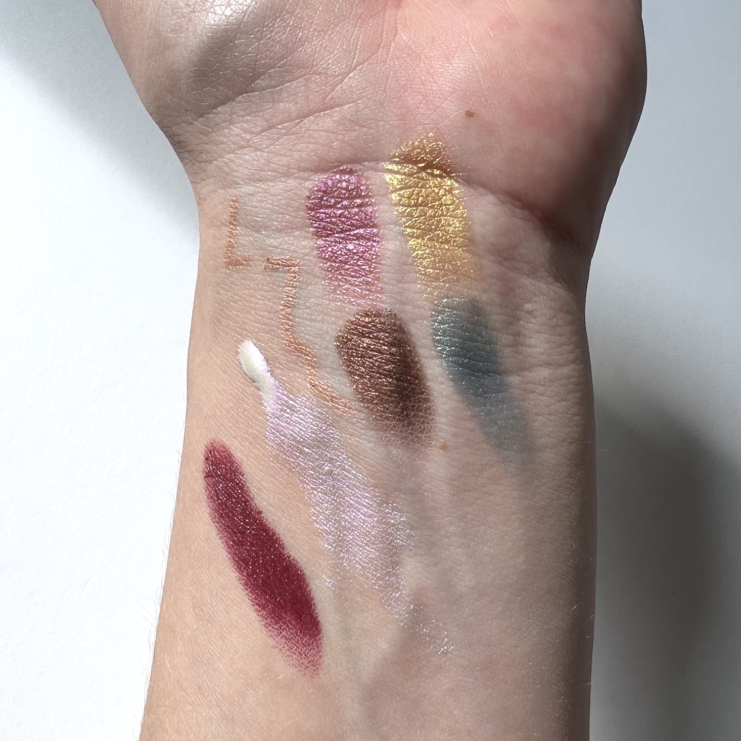 makeup swatches