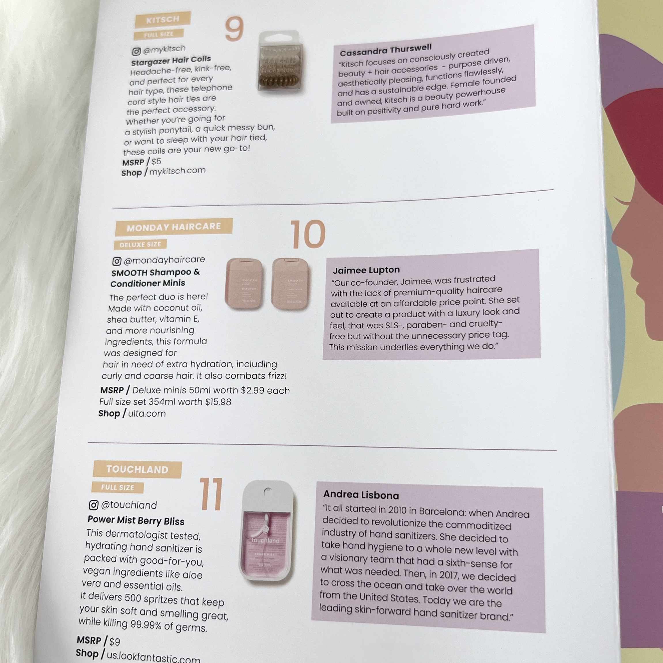 Inside of Book for GlossyBox June 2022