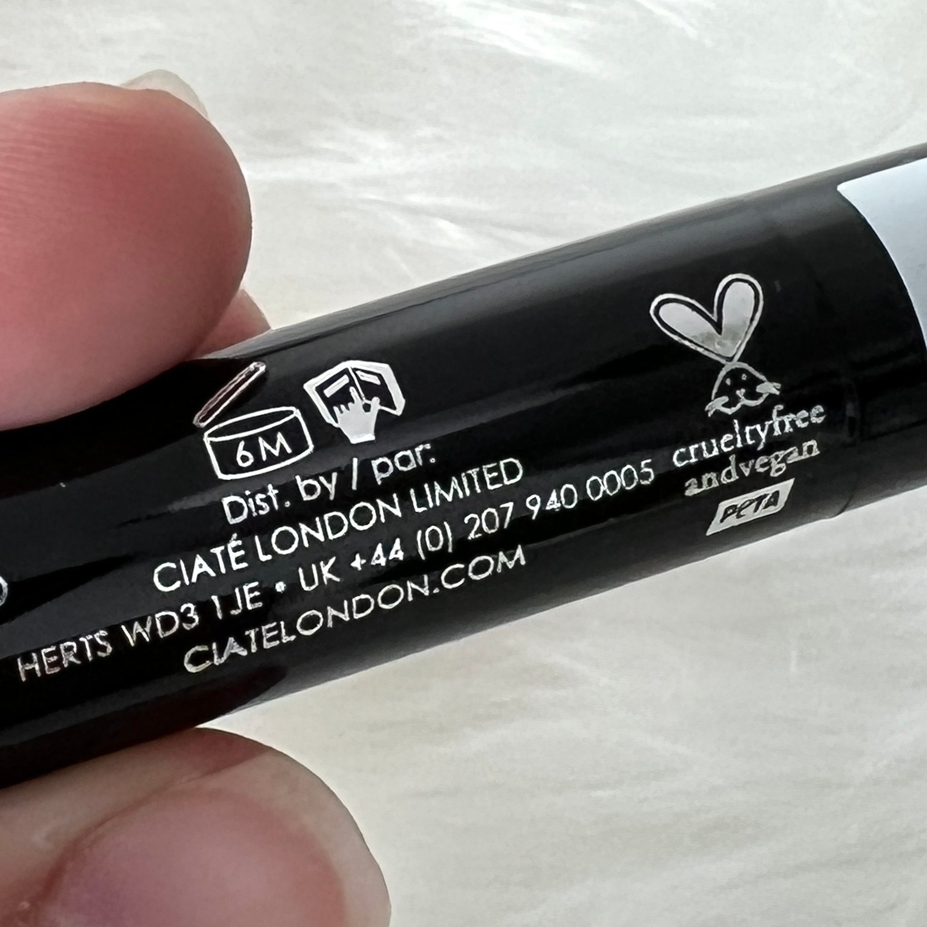 Back of Ciate London Wanderwand Mascara for GlossyBox June 2022