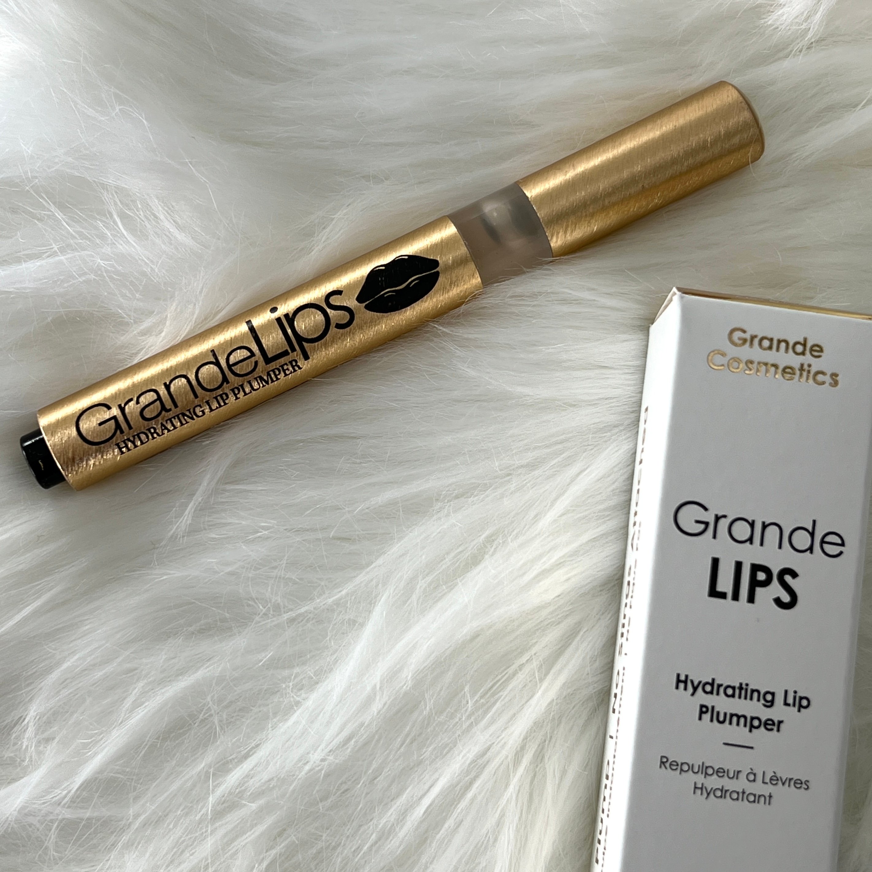 Front of Grande Cosmetics Grande Lips for GlossyBox June 2022