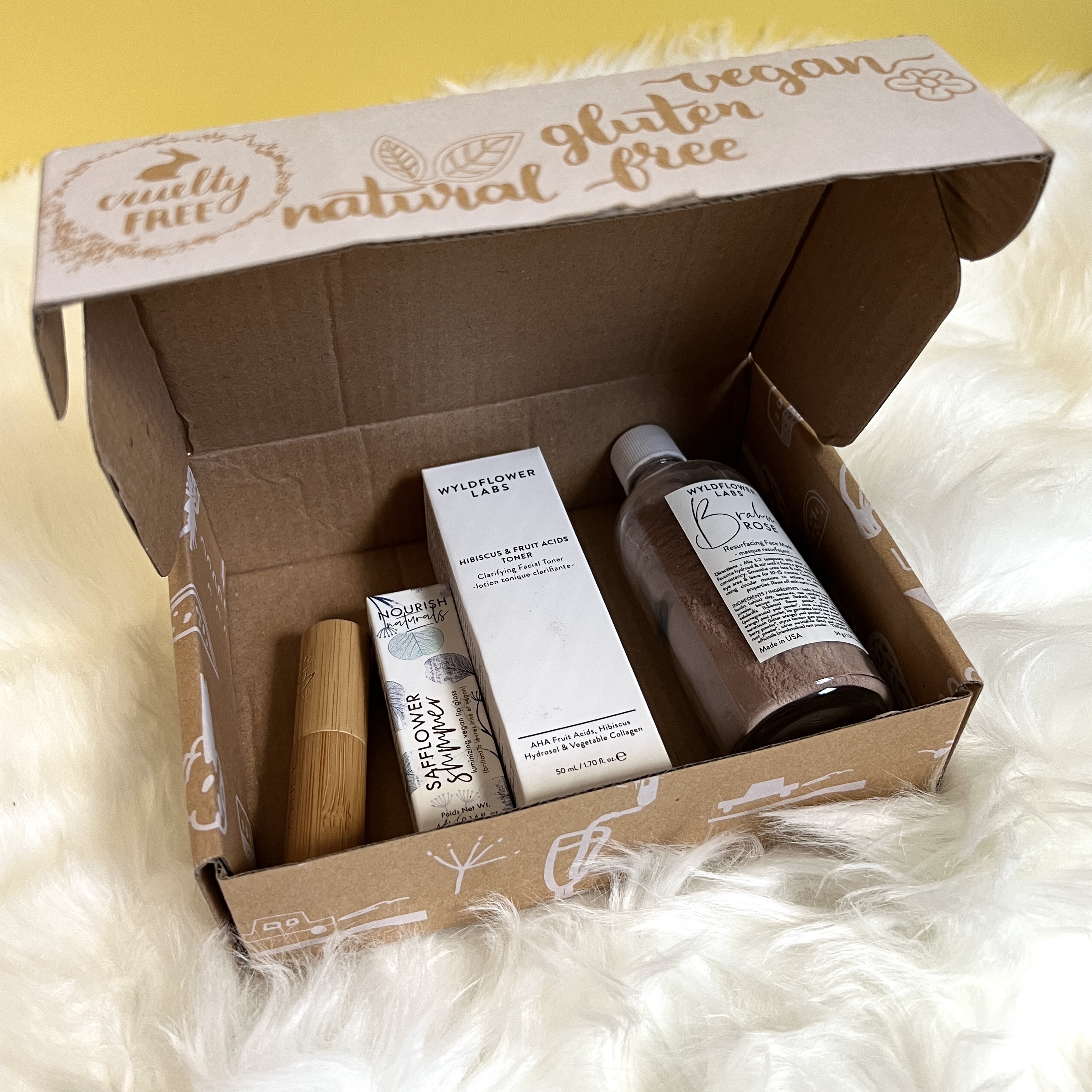 Open Box for Nourish Beauty Box July 2022