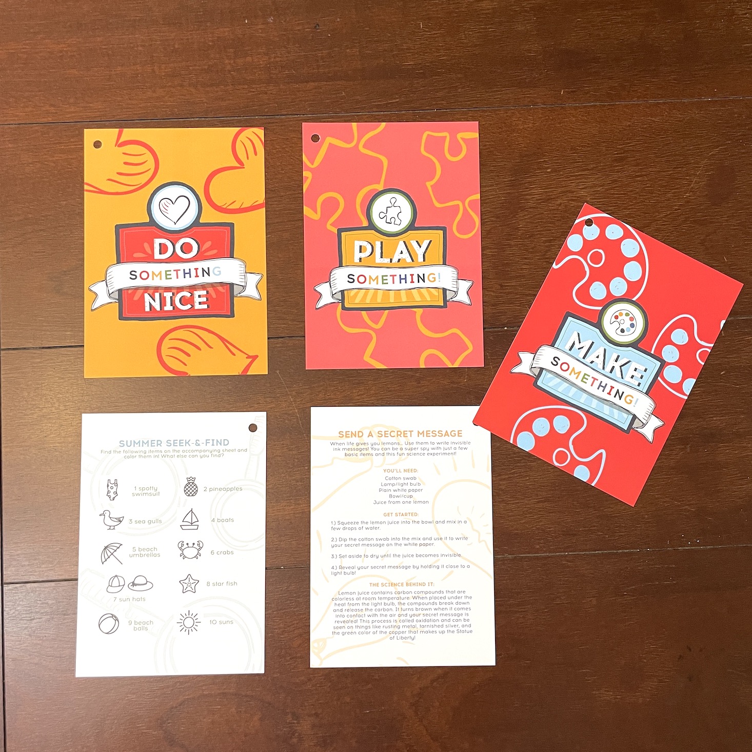 Hullabaloo Book Co. activity cards