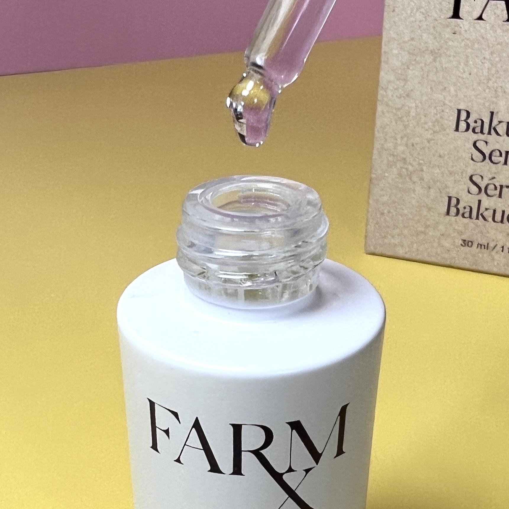 Open Shot of Farm Rx Serum for GlossyBox July 2022