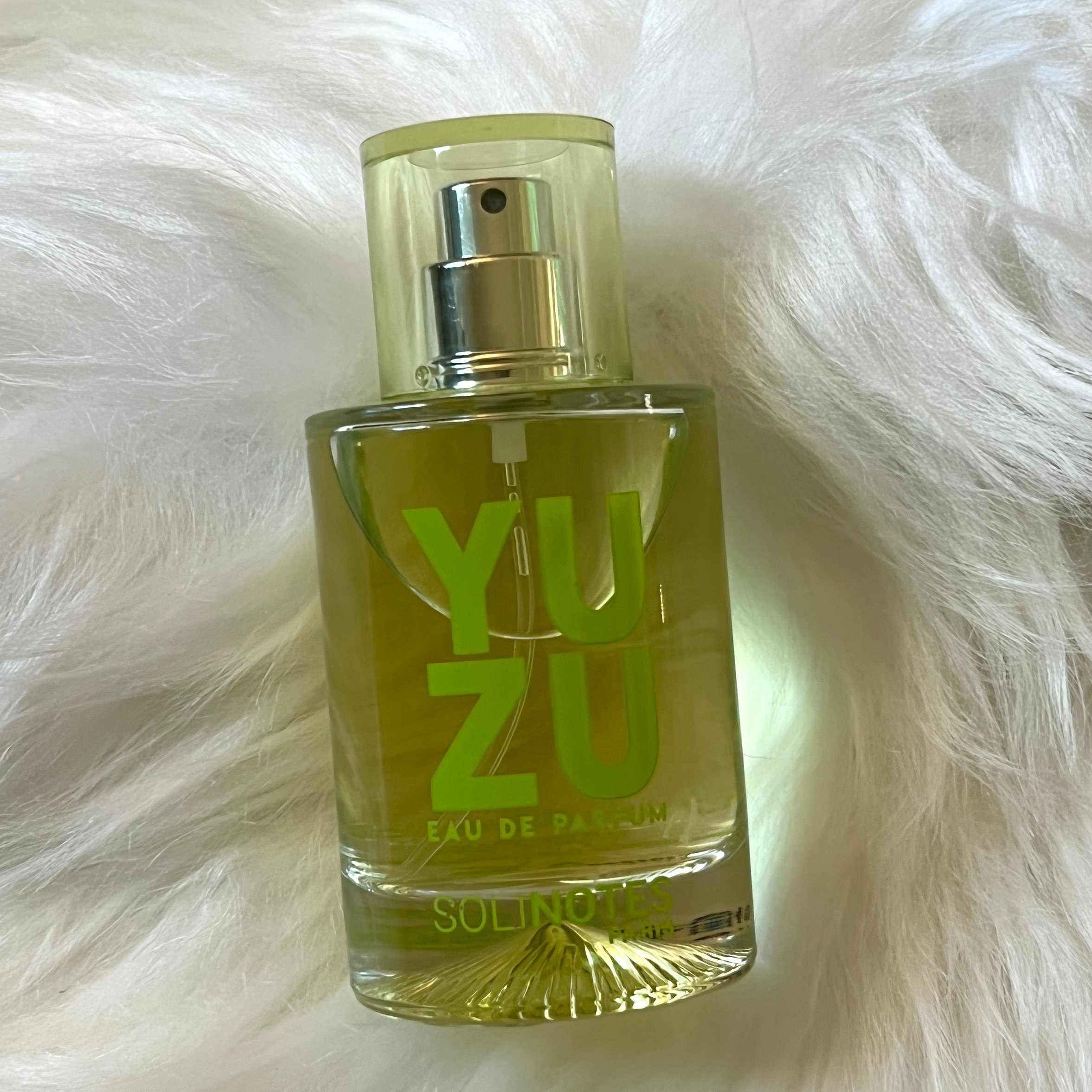 Front of Yuzu Solinotes Perfume for GlossyBox x Flat Lay Co. Limited Edition