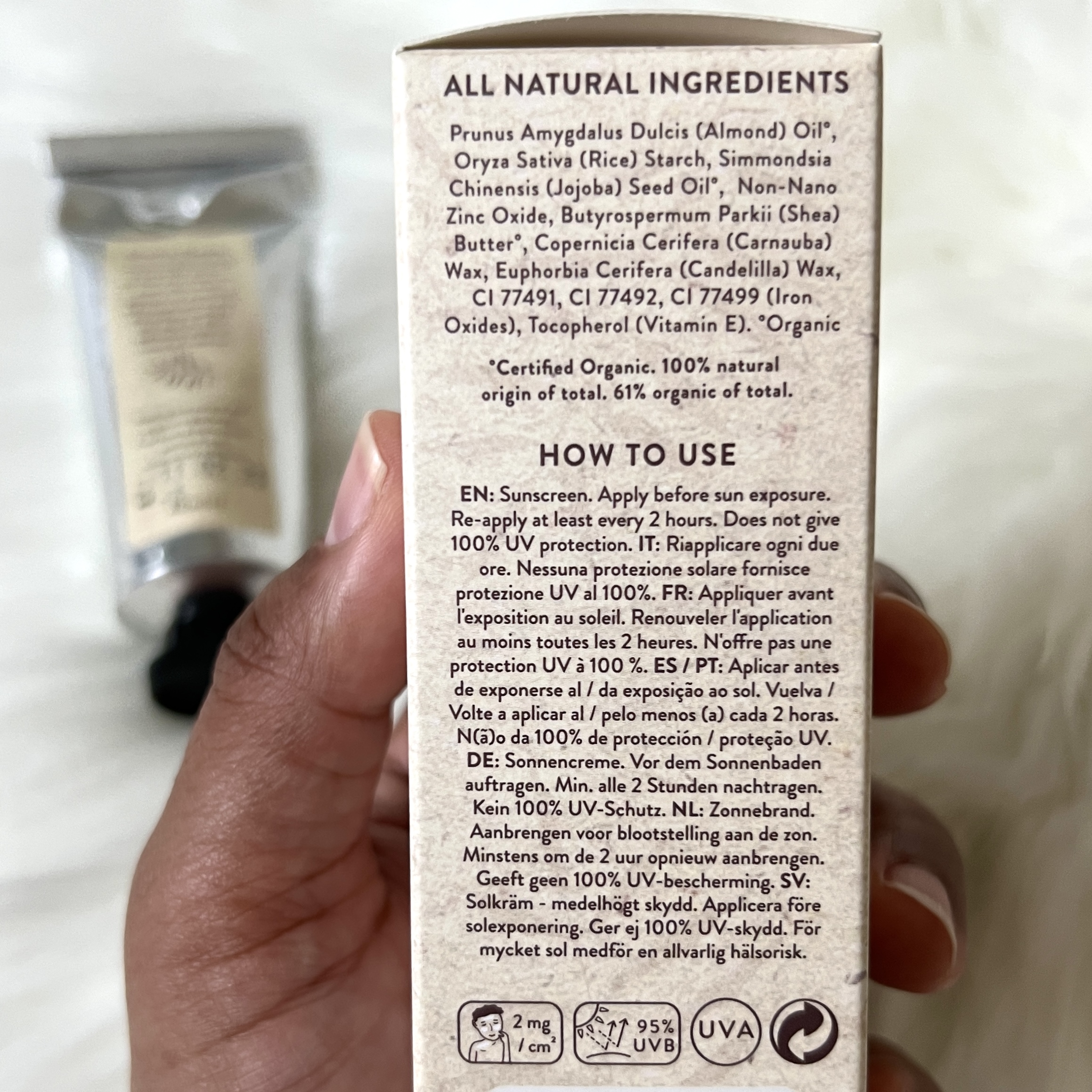 Back of Suntribe Moisturizer for Nourish Beauty Box August 2022