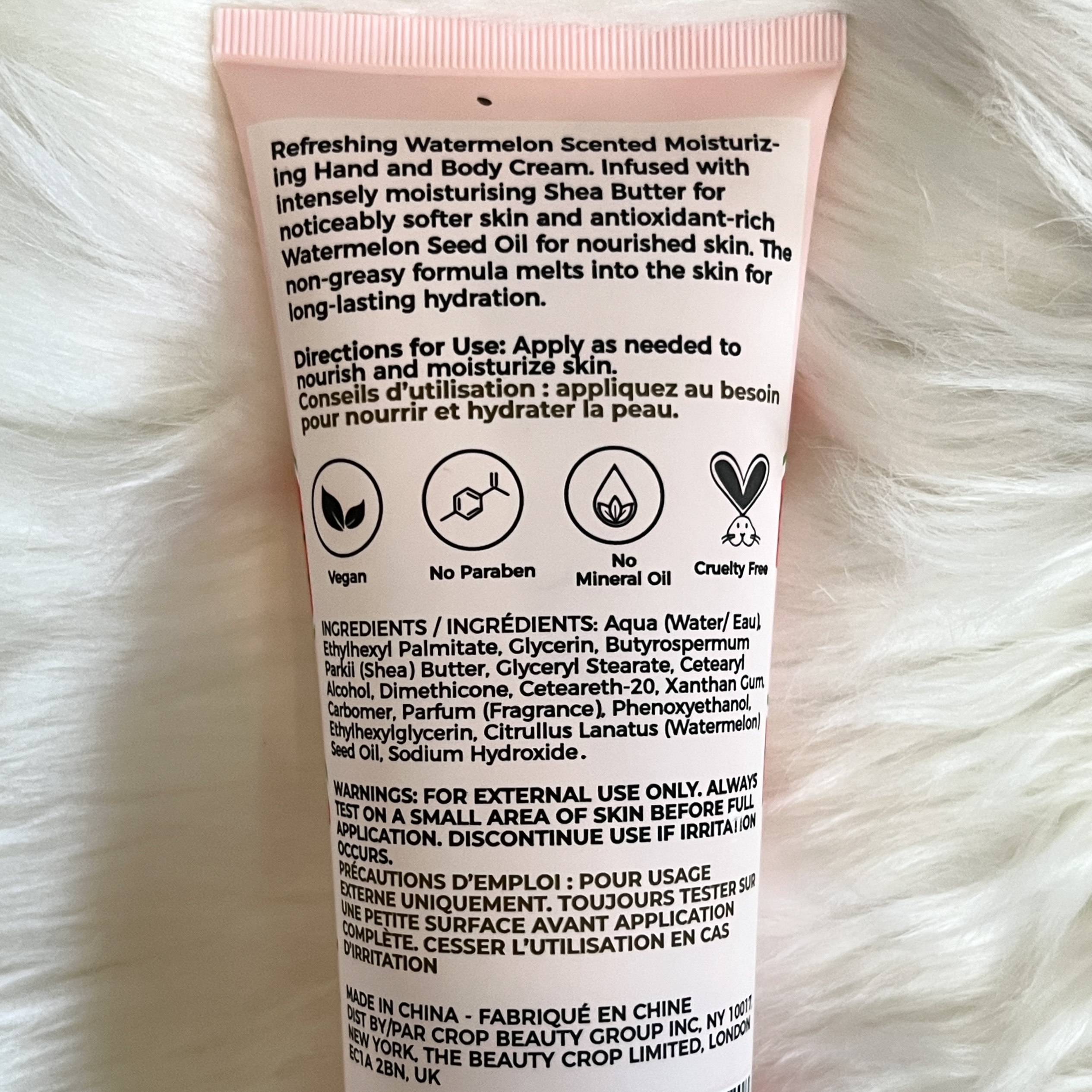 Back of Melon Body Cream for The Beauty Box by Bombay and Cedar July 2022