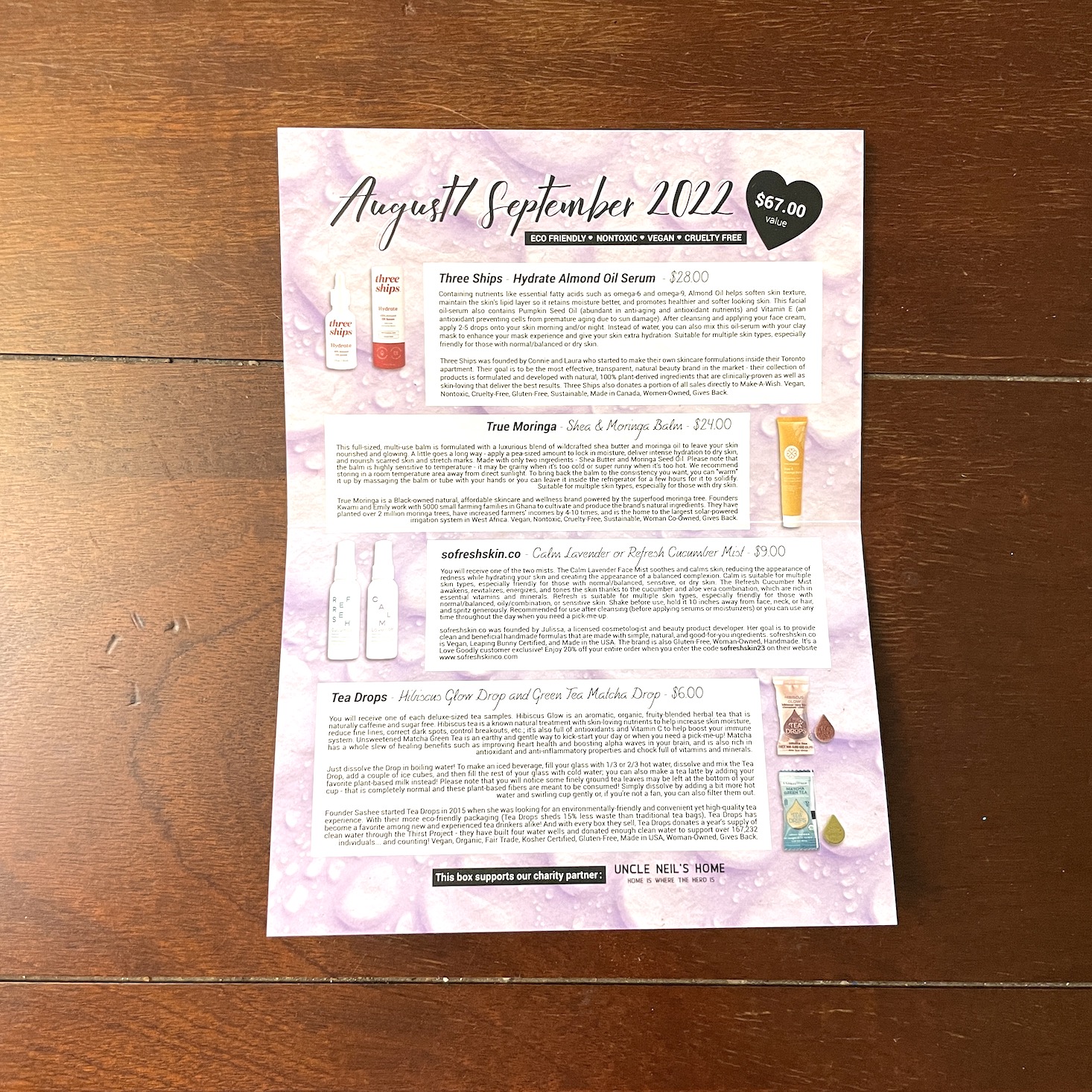 Love Goodly August/September 2022 info card